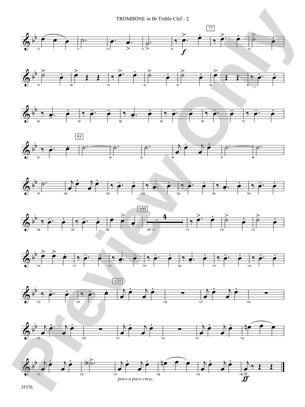 Two Famous Carols: (wp) 1st B-flat Trombone T.C.