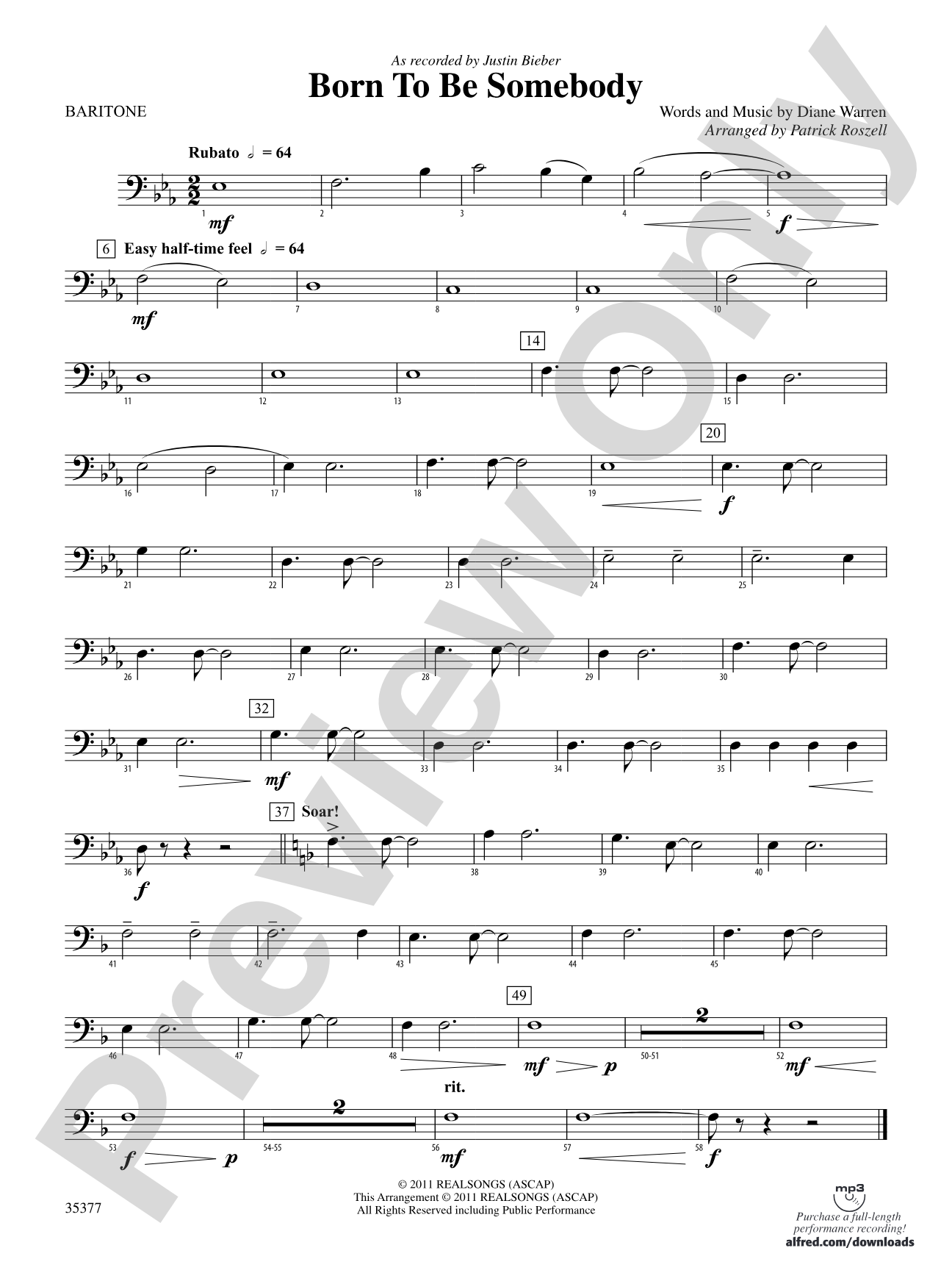 Born to be Somebody: Baritone B.C.