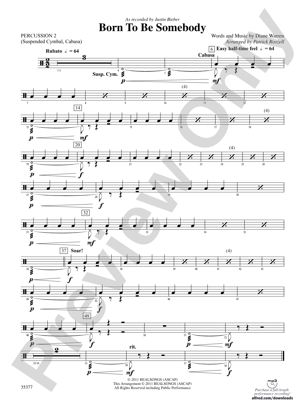 Born to be Somebody: 2nd Percussion