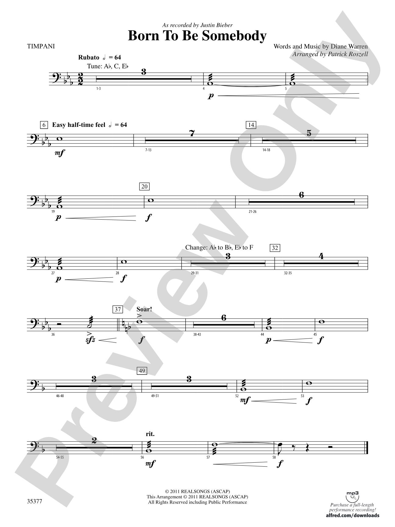 Born to be Somebody: Timpani
