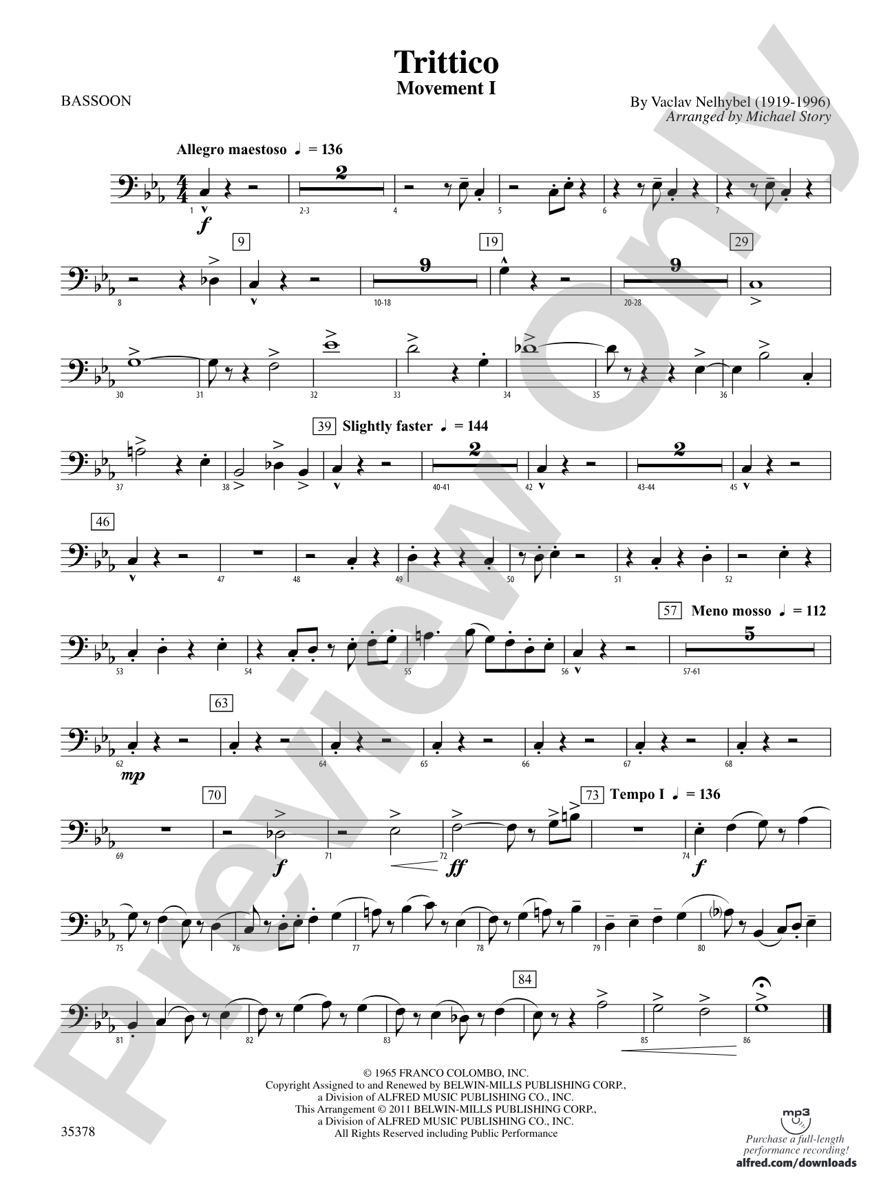 Trittico: Bassoon