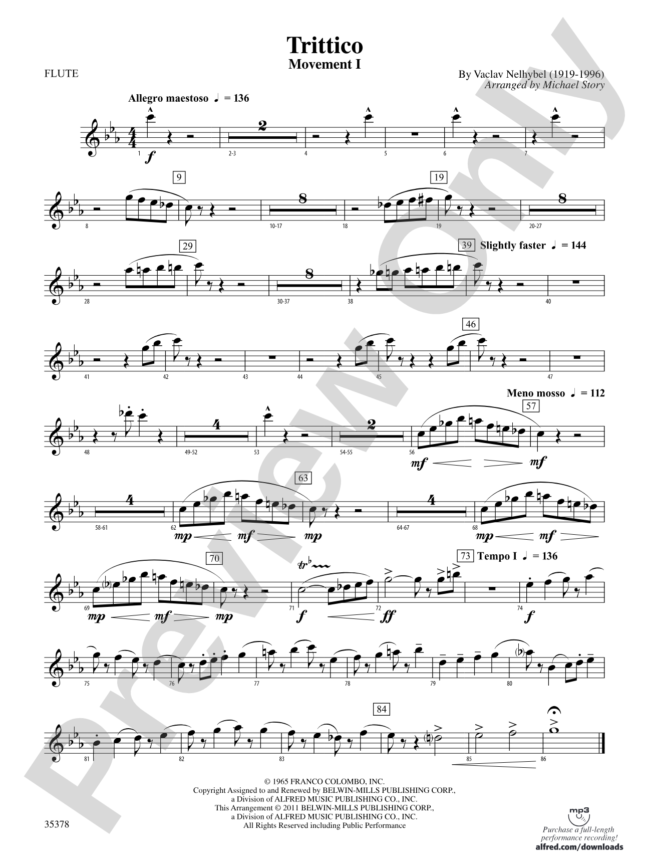 Trittico: Flute