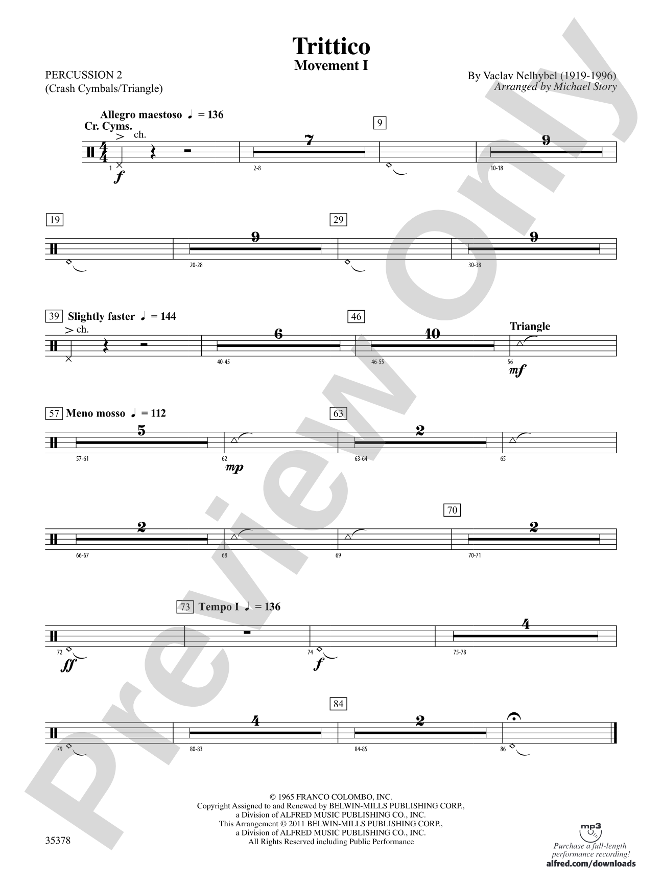 Trittico: 2nd Percussion