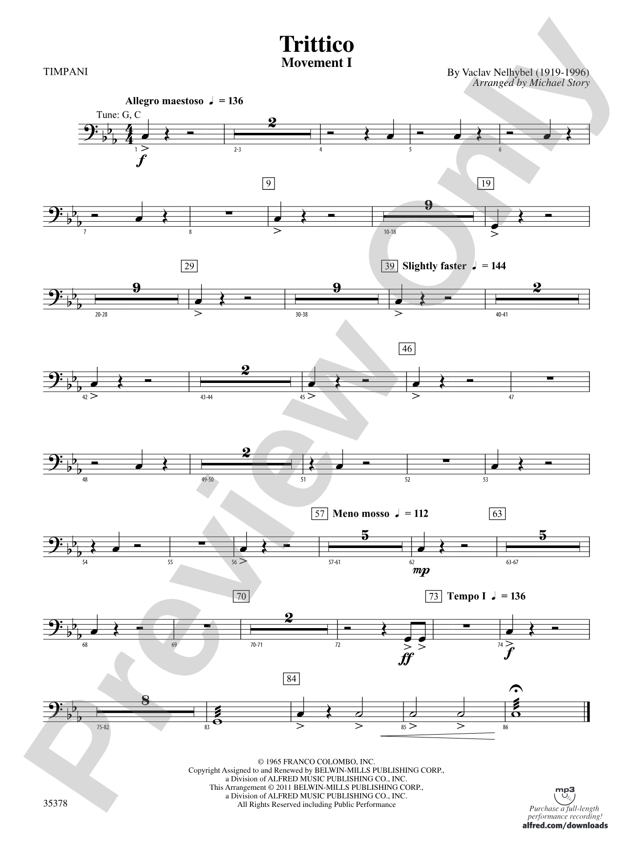 Trittico: Timpani