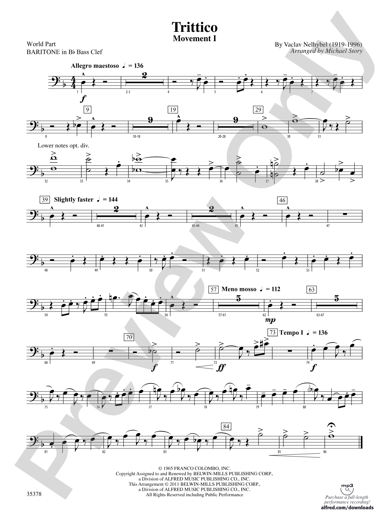 Trittico: (wp) B-flat Baritone B.C.