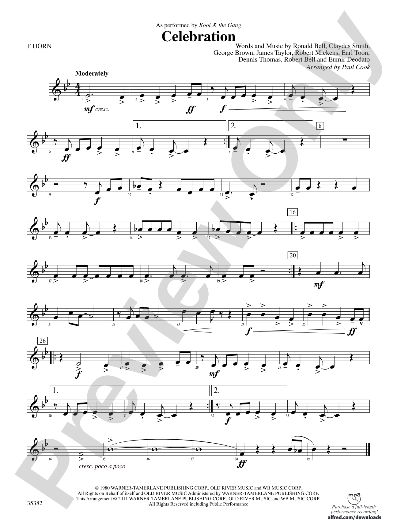 Celebration: 1st F Horn