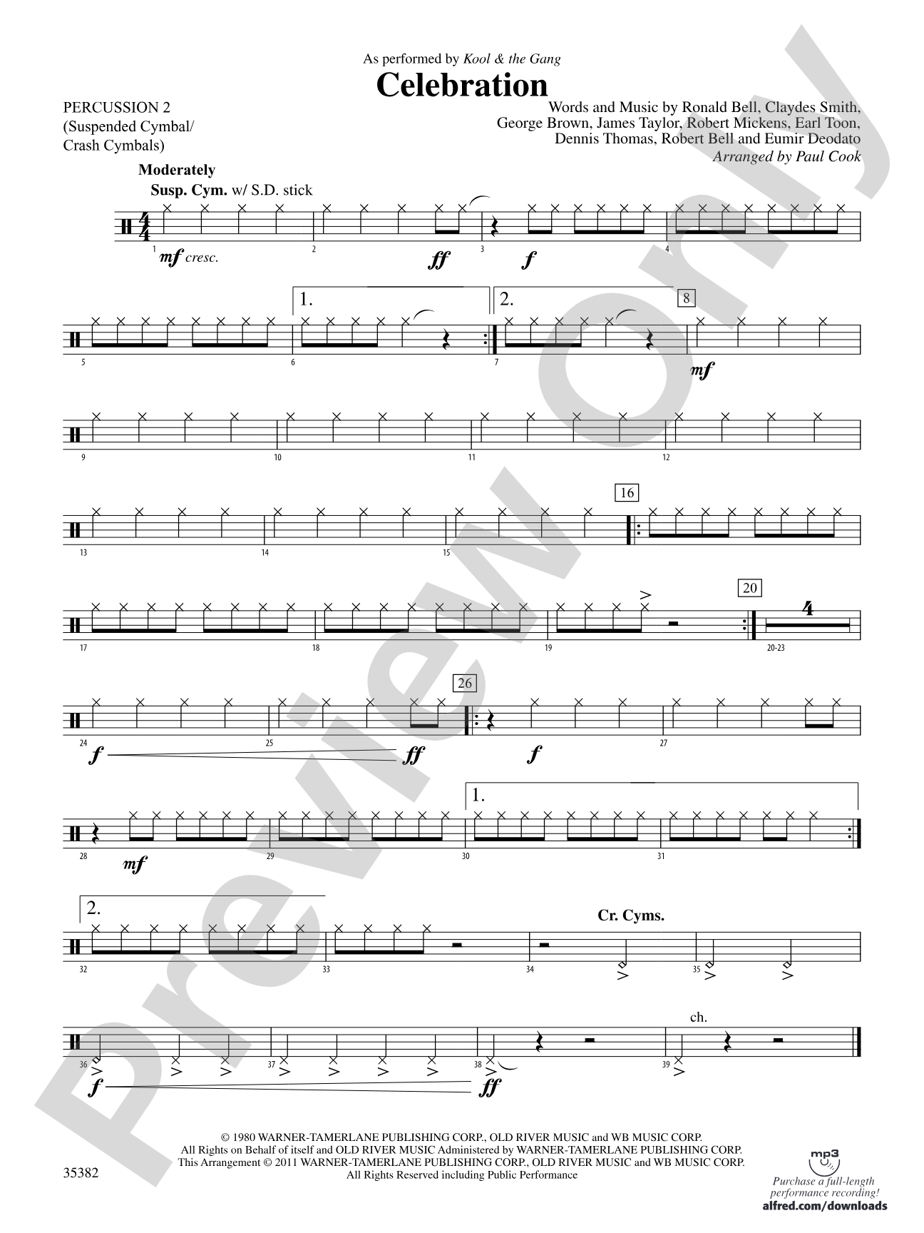 Celebration: 2nd Percussion