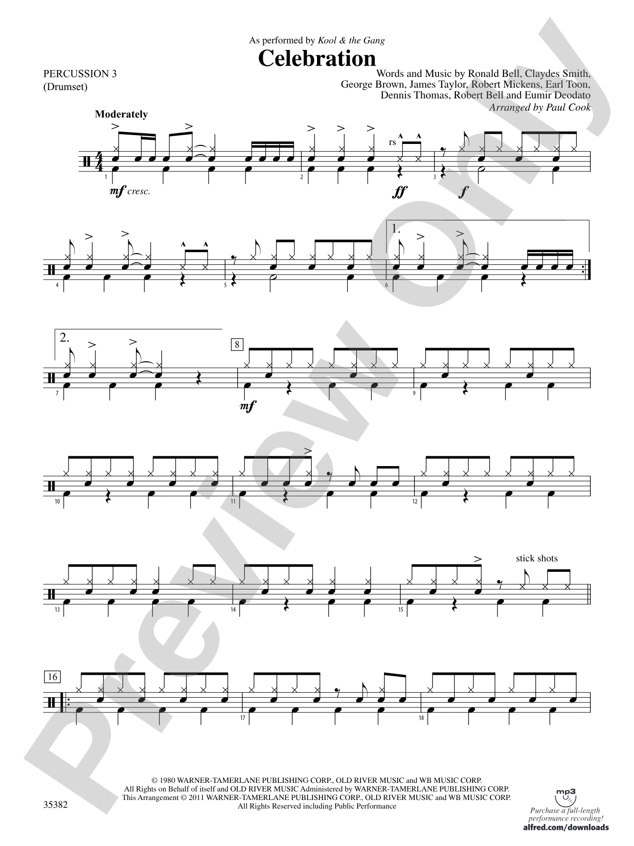 Celebration: 3rd Percussion