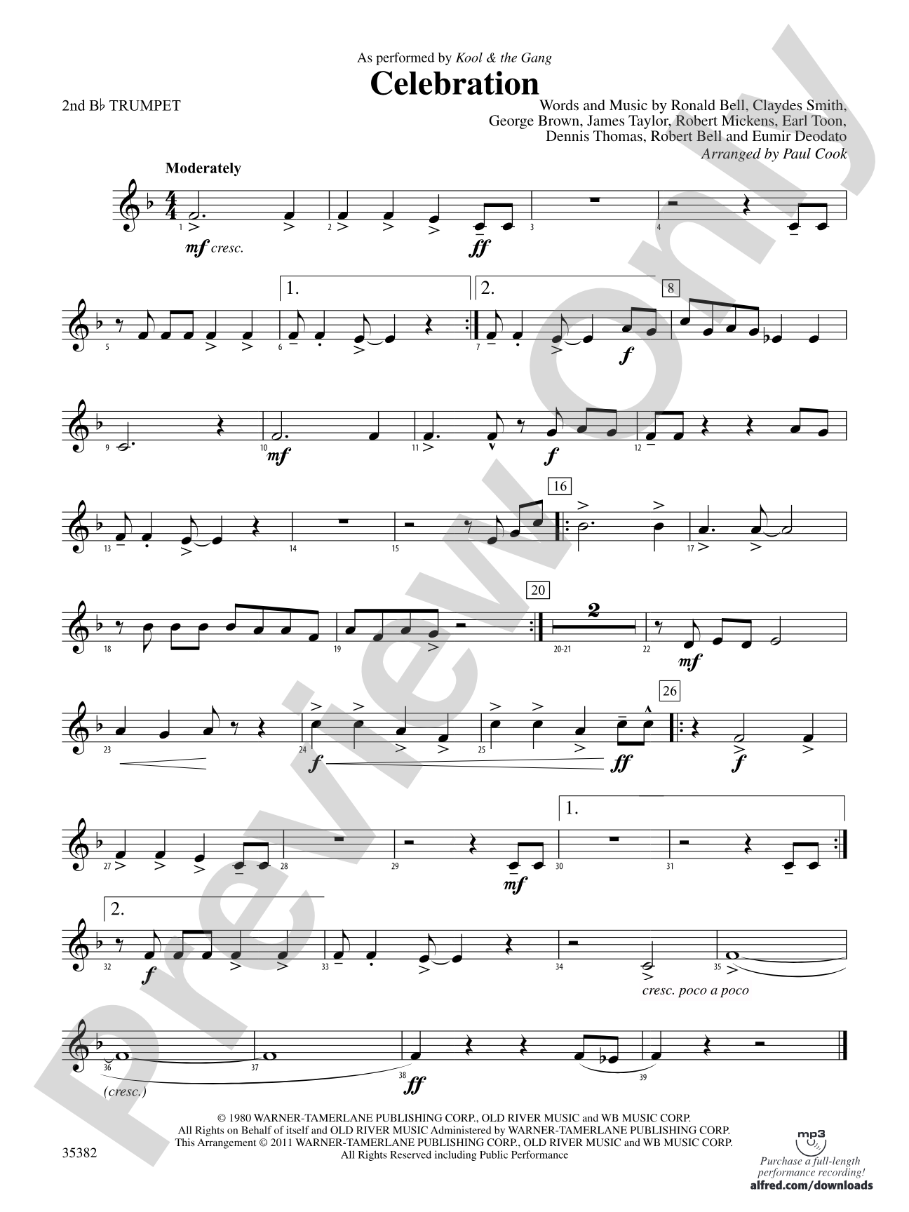 Celebration: 2nd B-flat Trumpet