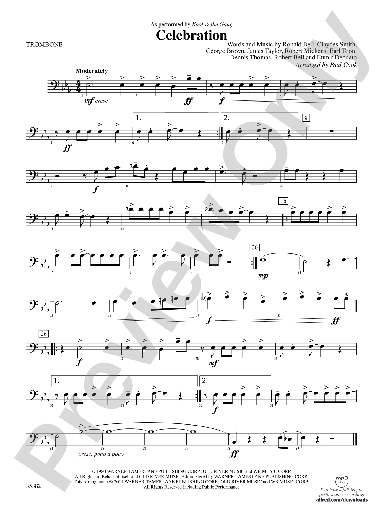 Celebration: 1st Trombone