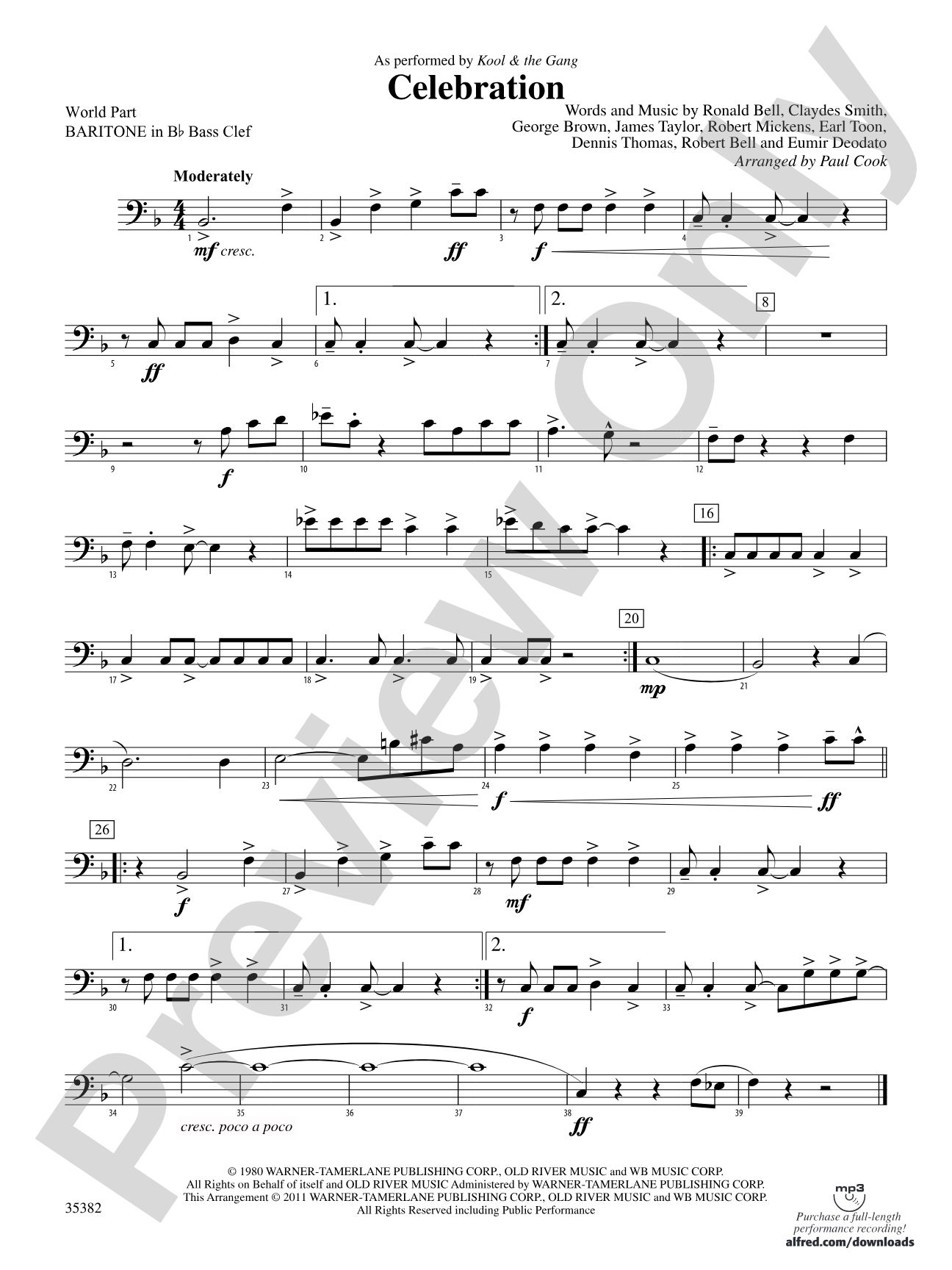 Celebration: (wp) B-flat Baritone B.C.