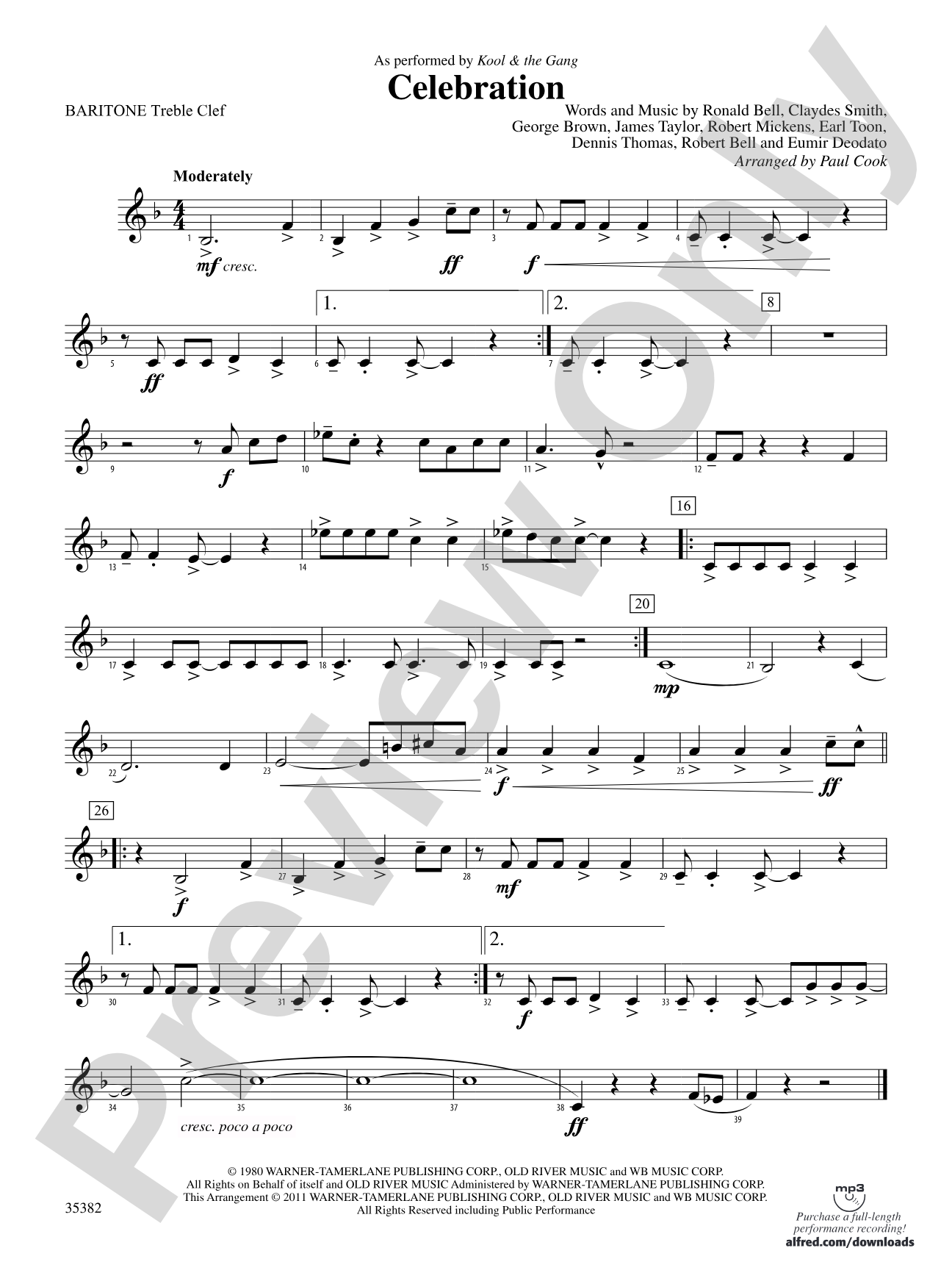 Celebration: (wp) Baritone T.C.