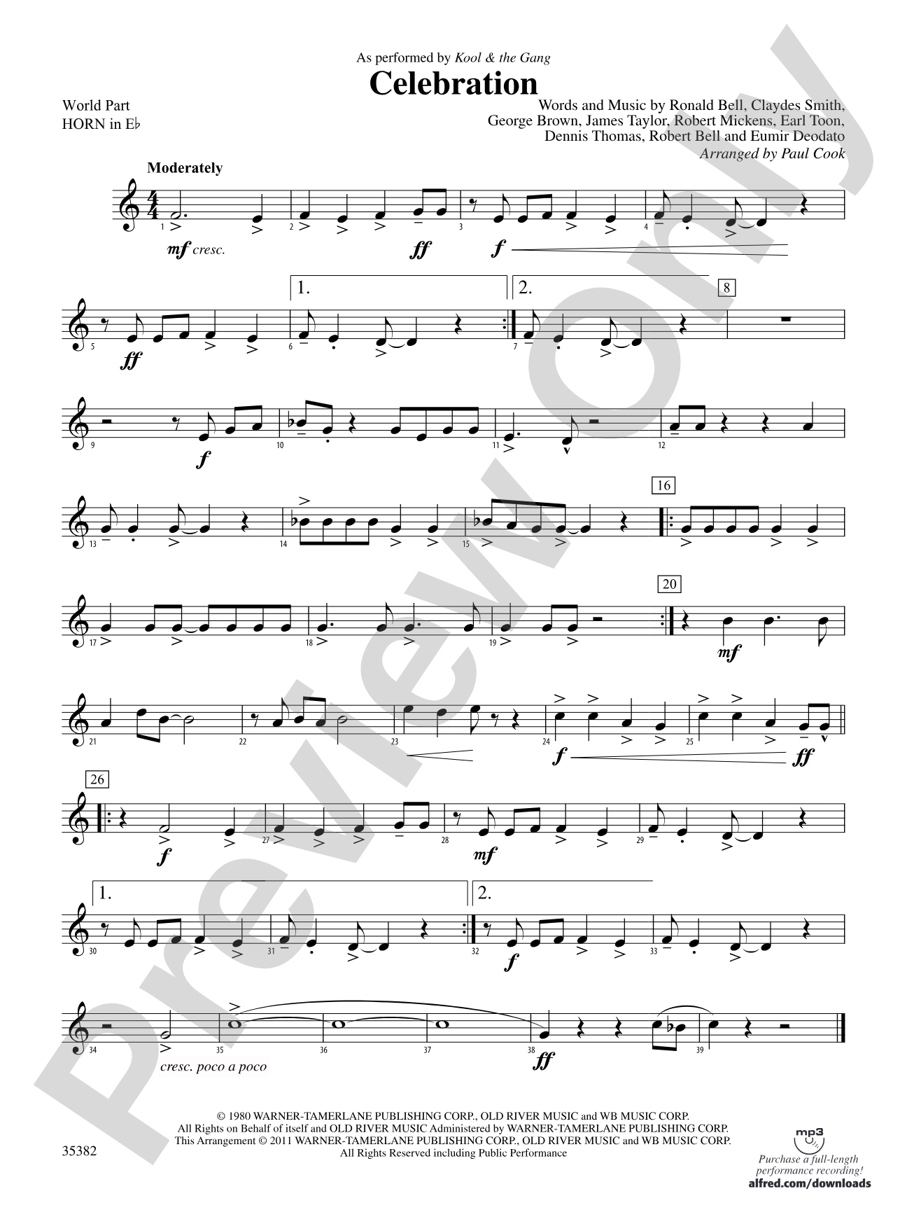 Celebration: (wp) 1st Horn in E-flat