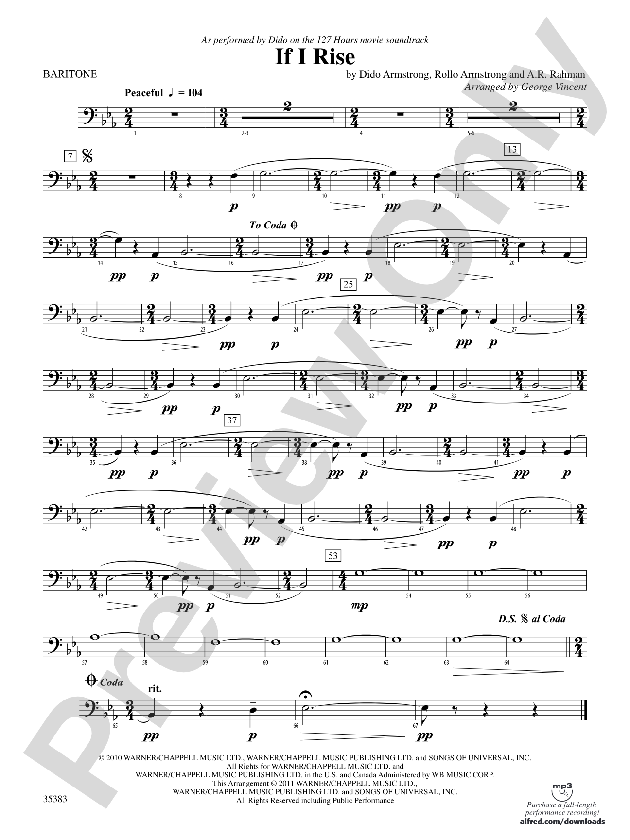If I Rise: Baritone B.C.