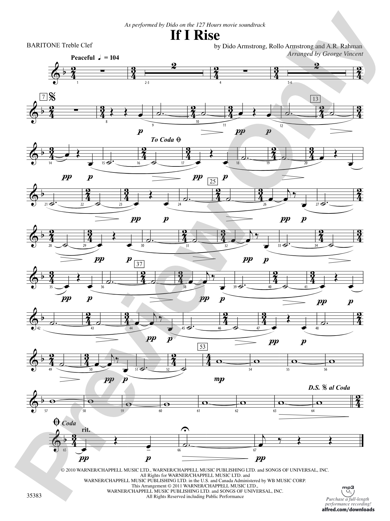 If I Rise: Baritone T.C.
