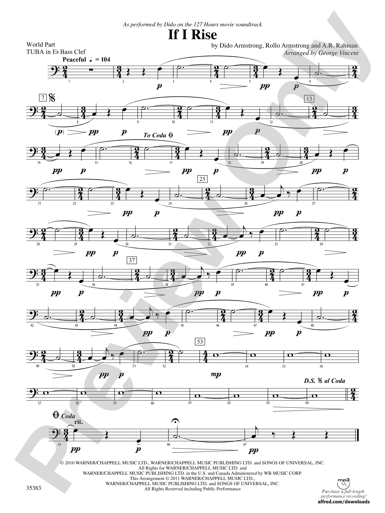 If I Rise: (wp) E-flat Tuba B.C.