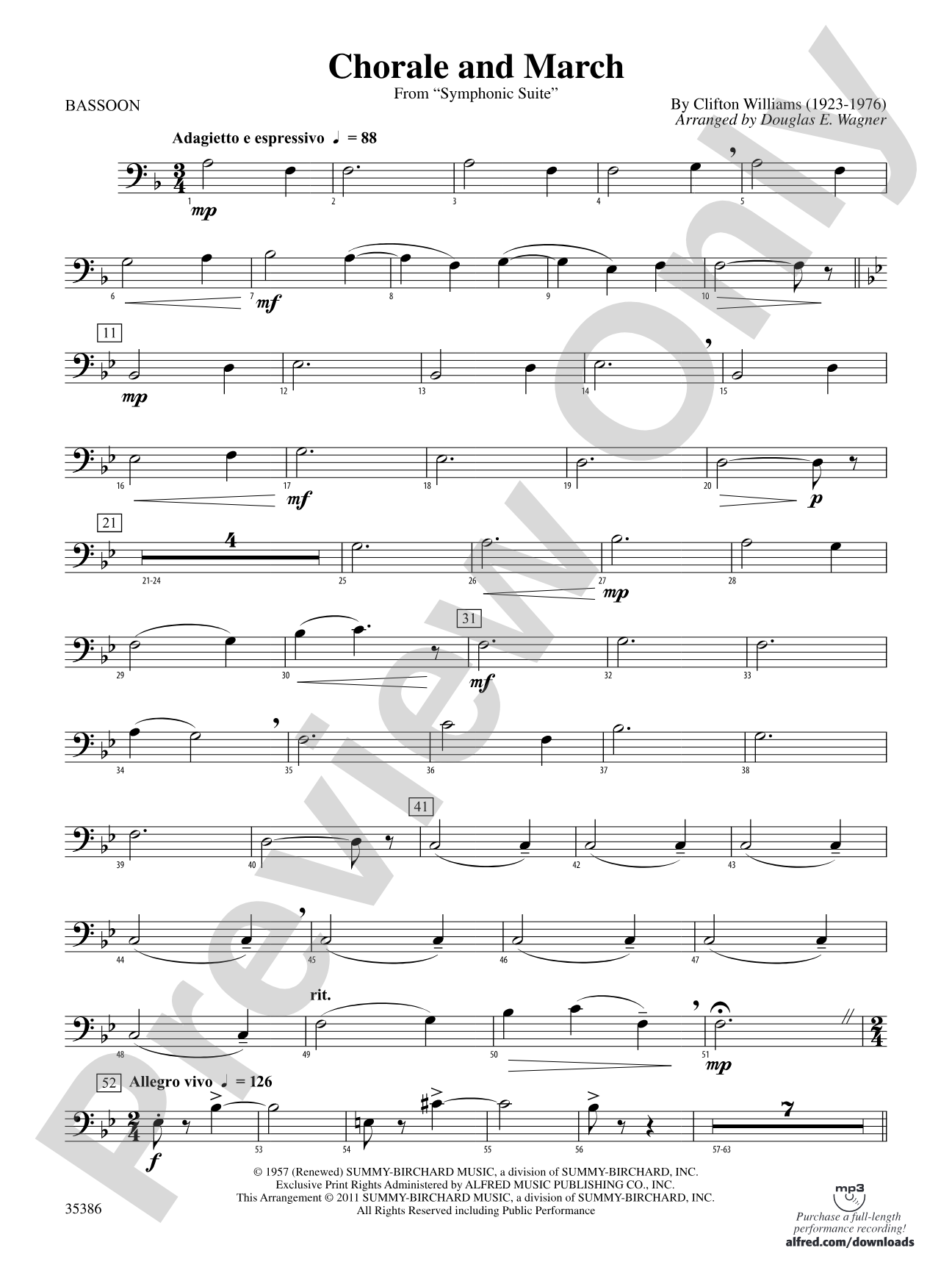 Chorale and March: Bassoon