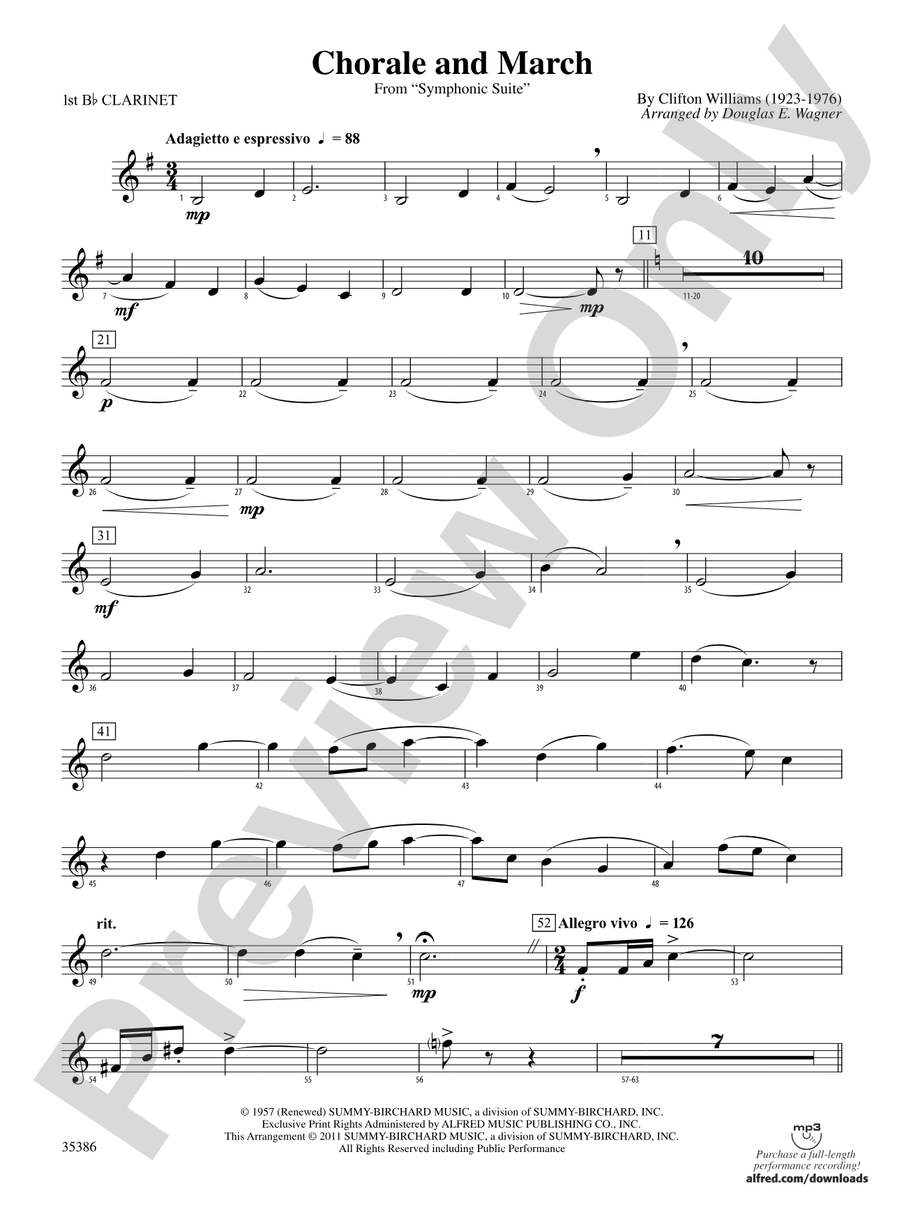 Chorale and March: 1st B-flat Clarinet
