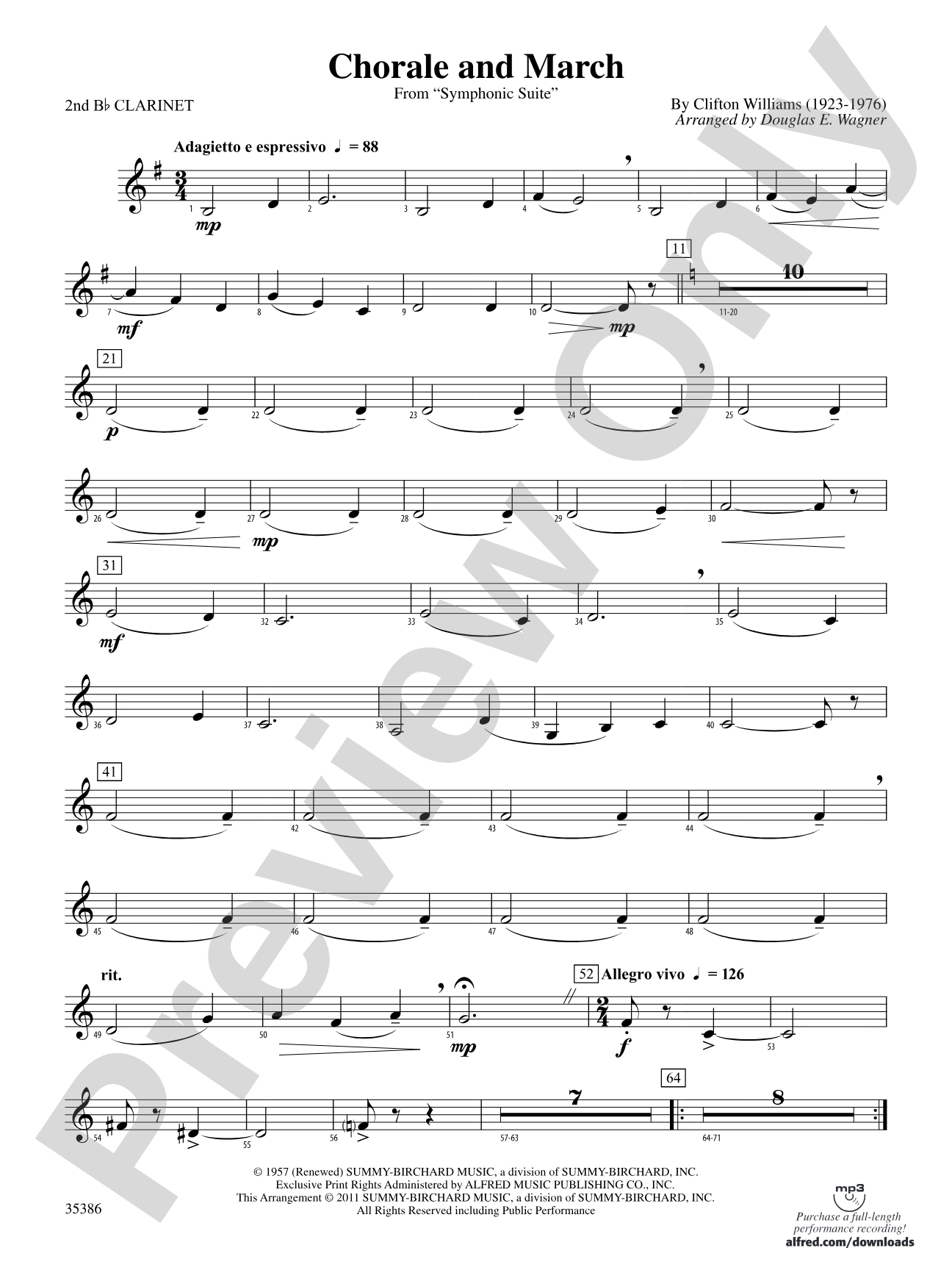 Chorale and March: 2nd B-flat Clarinet