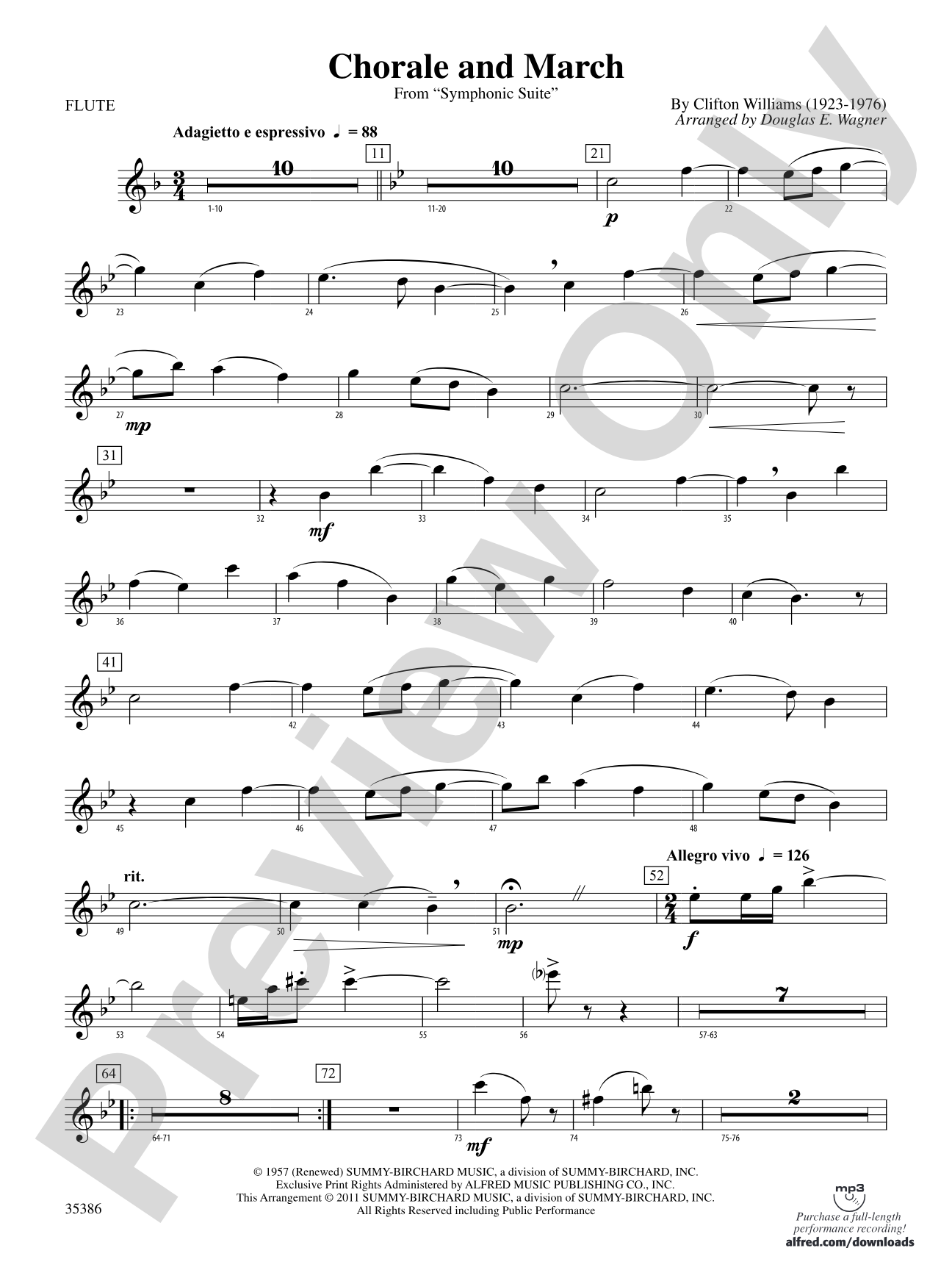 Chorale and March: Flute
