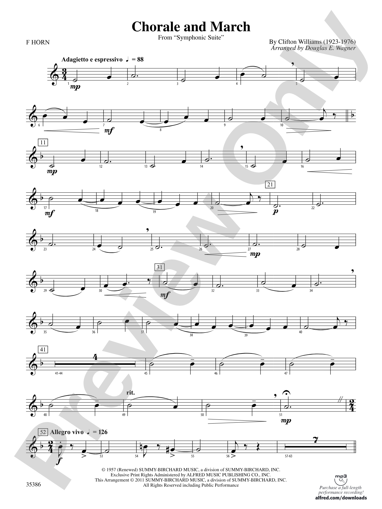 Chorale and March: 1st F Horn