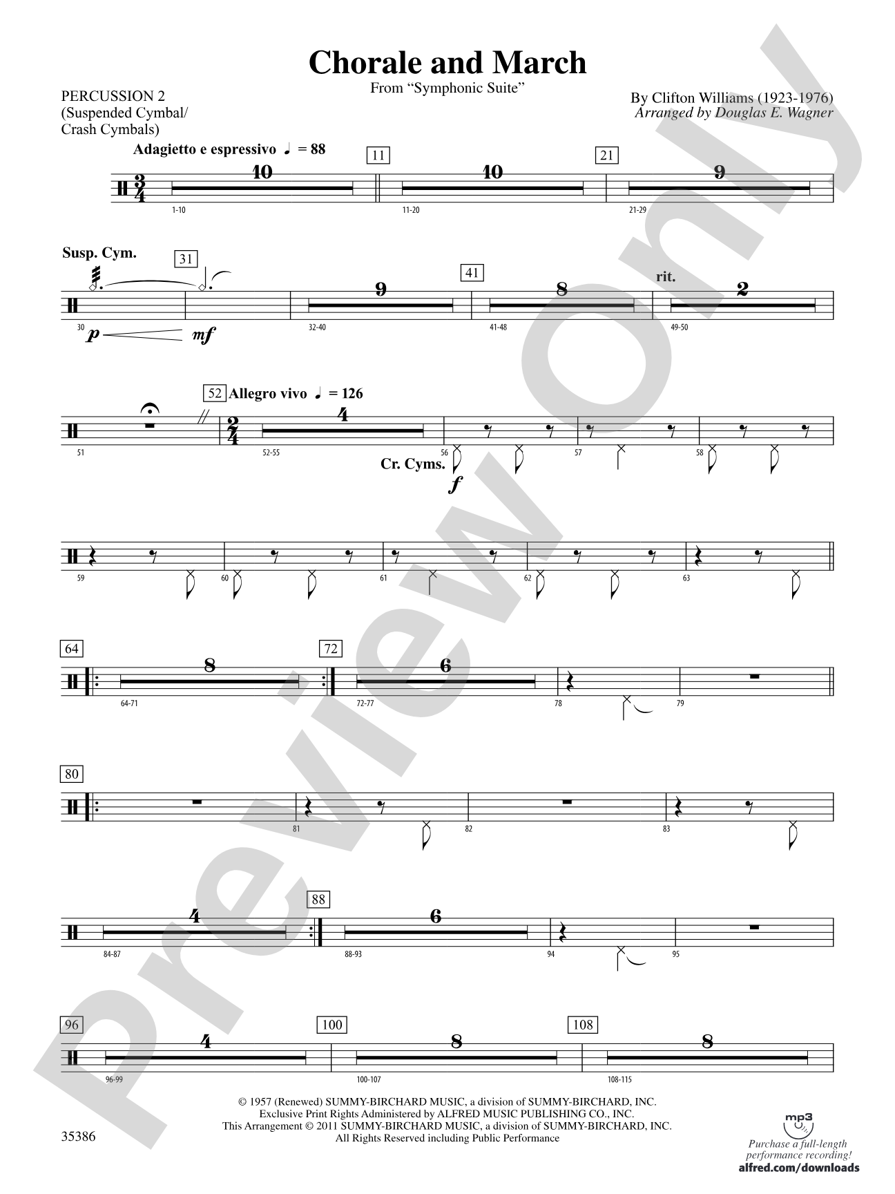 Chorale and March: 2nd Percussion