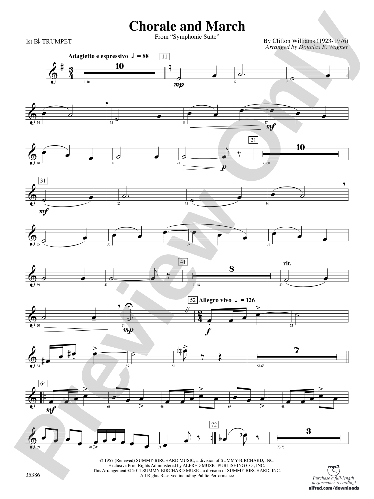 Chorale and March: 1st B-flat Trumpet