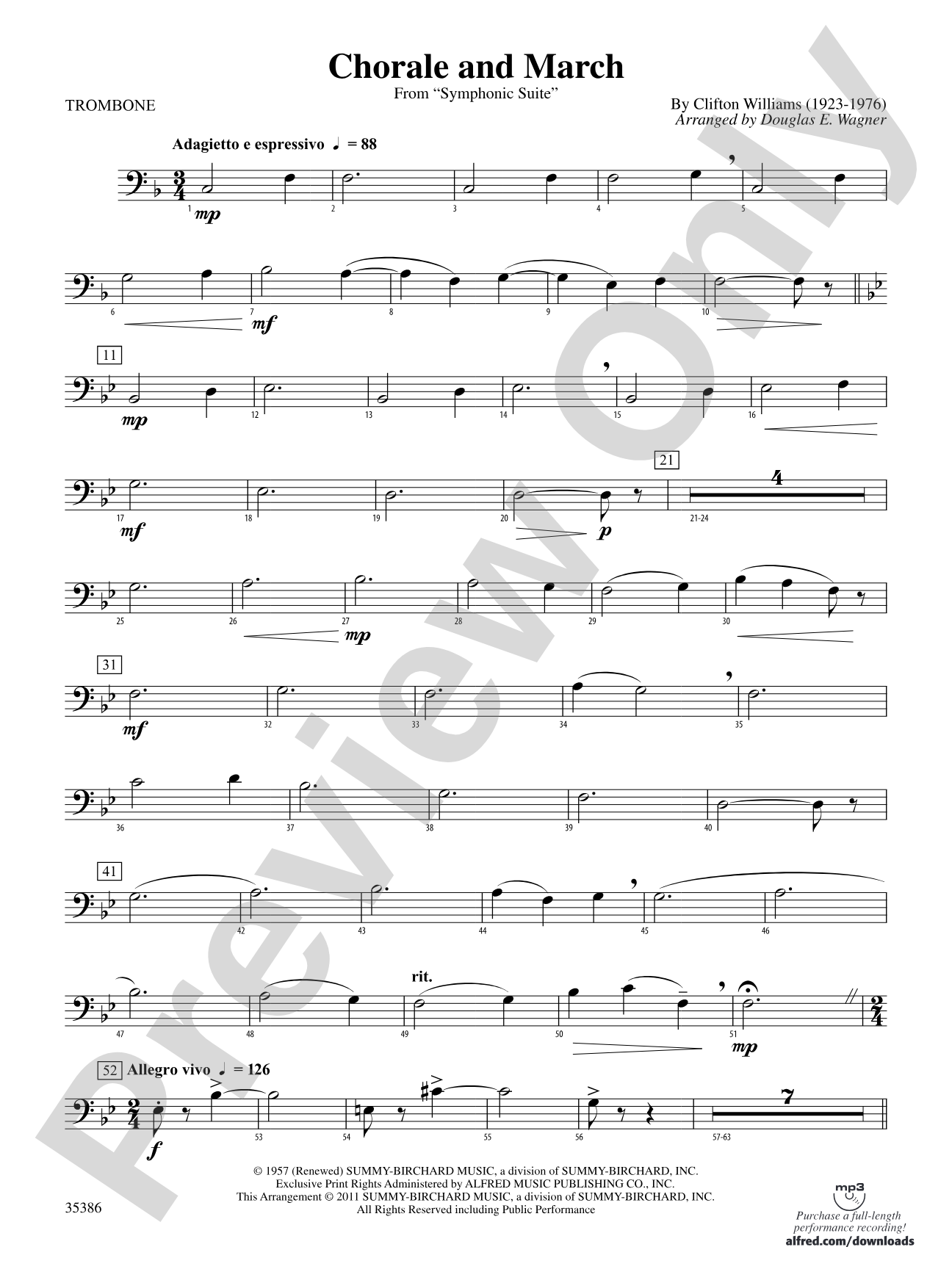 Chorale and March: 1st Trombone