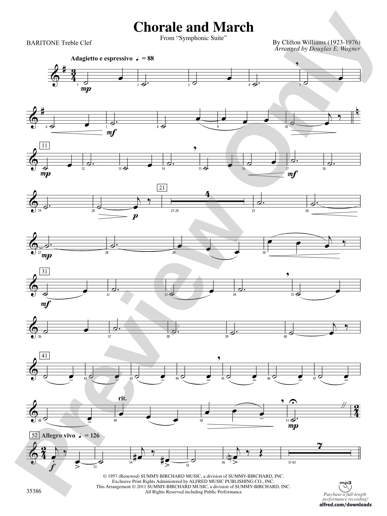 Chorale and March: (wp) Baritone T.C.