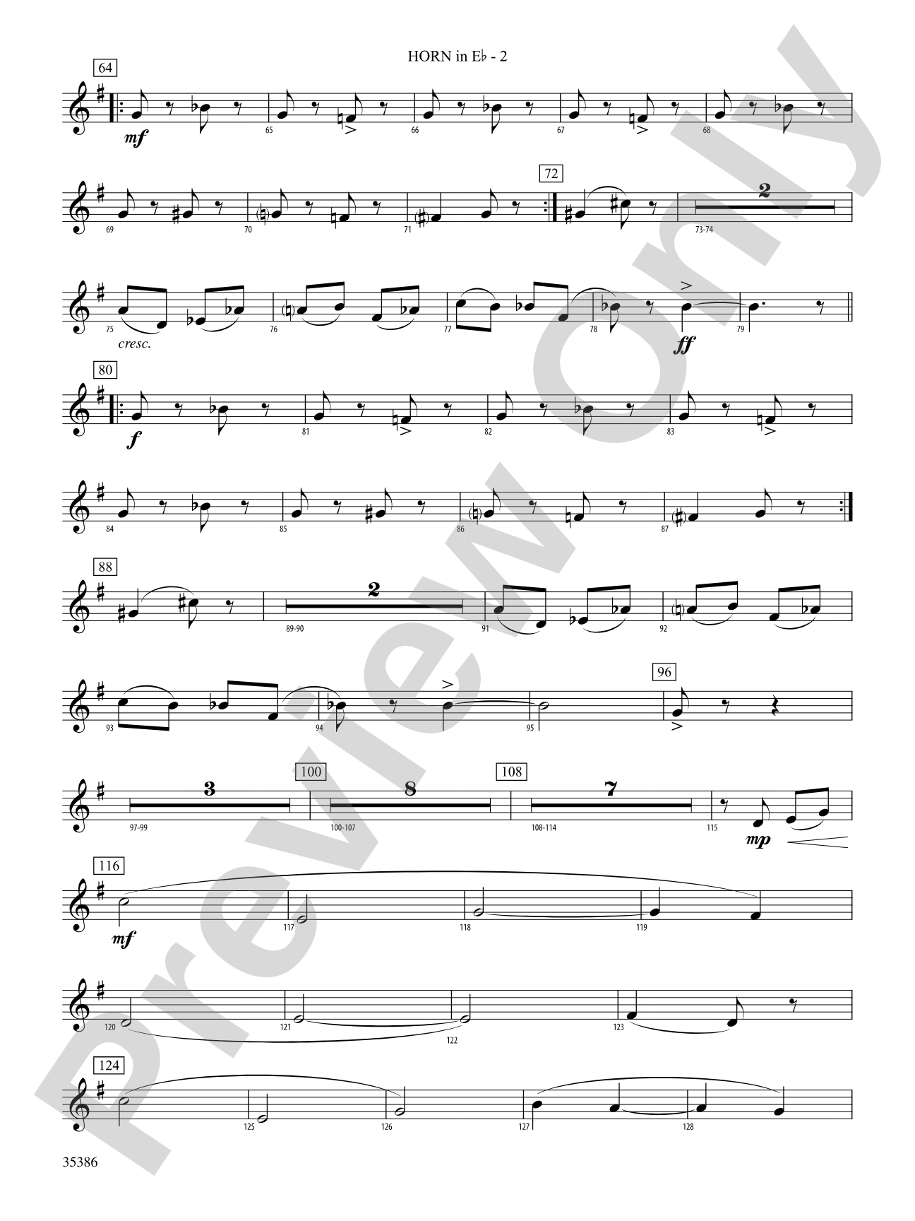 Chorale and March: (wp) 1st Horn in E-flat