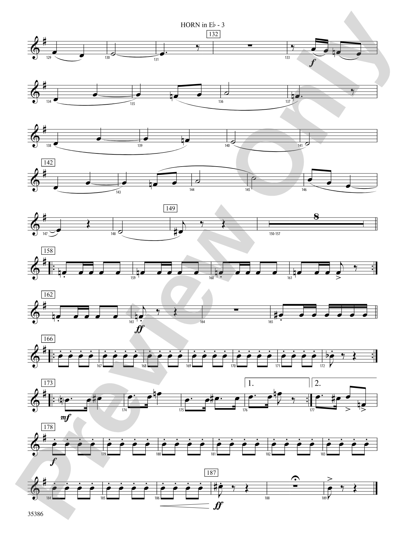Chorale and March: (wp) 1st Horn in E-flat