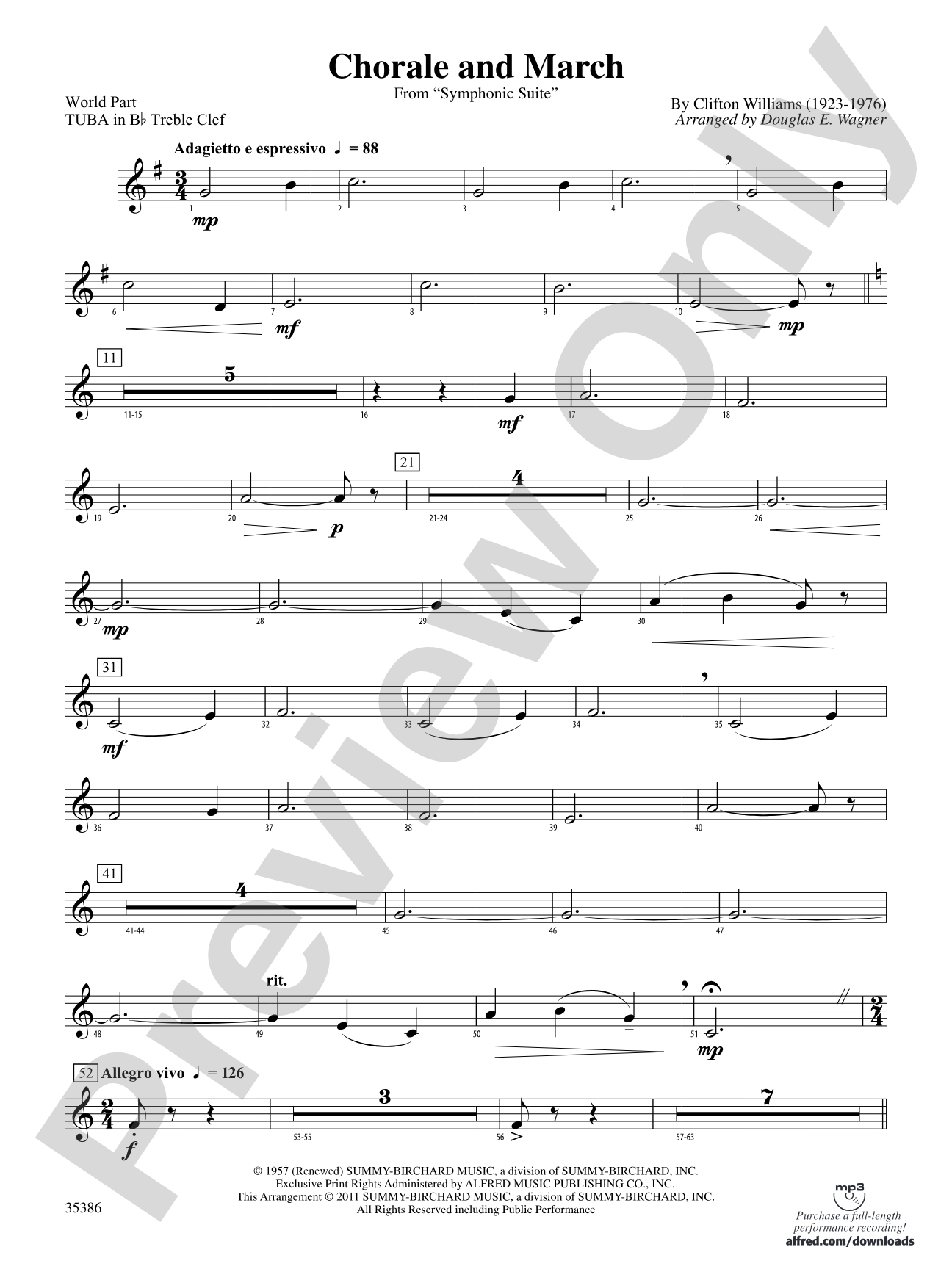 Chorale and March: (wp) B-flat Tuba T.C.