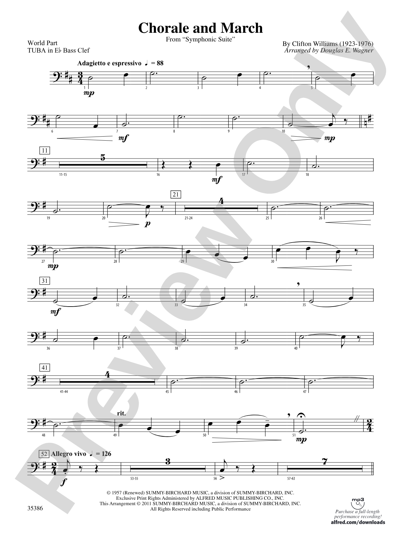 Chorale and March: (wp) E-flat Tuba B.C.