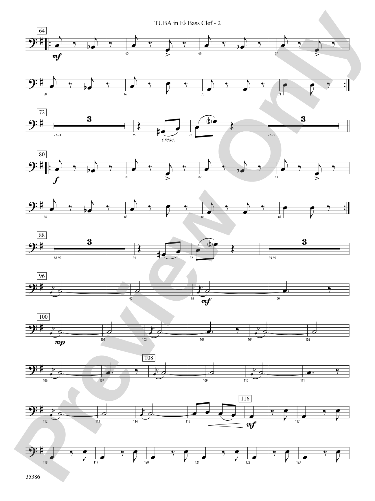 Chorale and March: (wp) E-flat Tuba B.C.