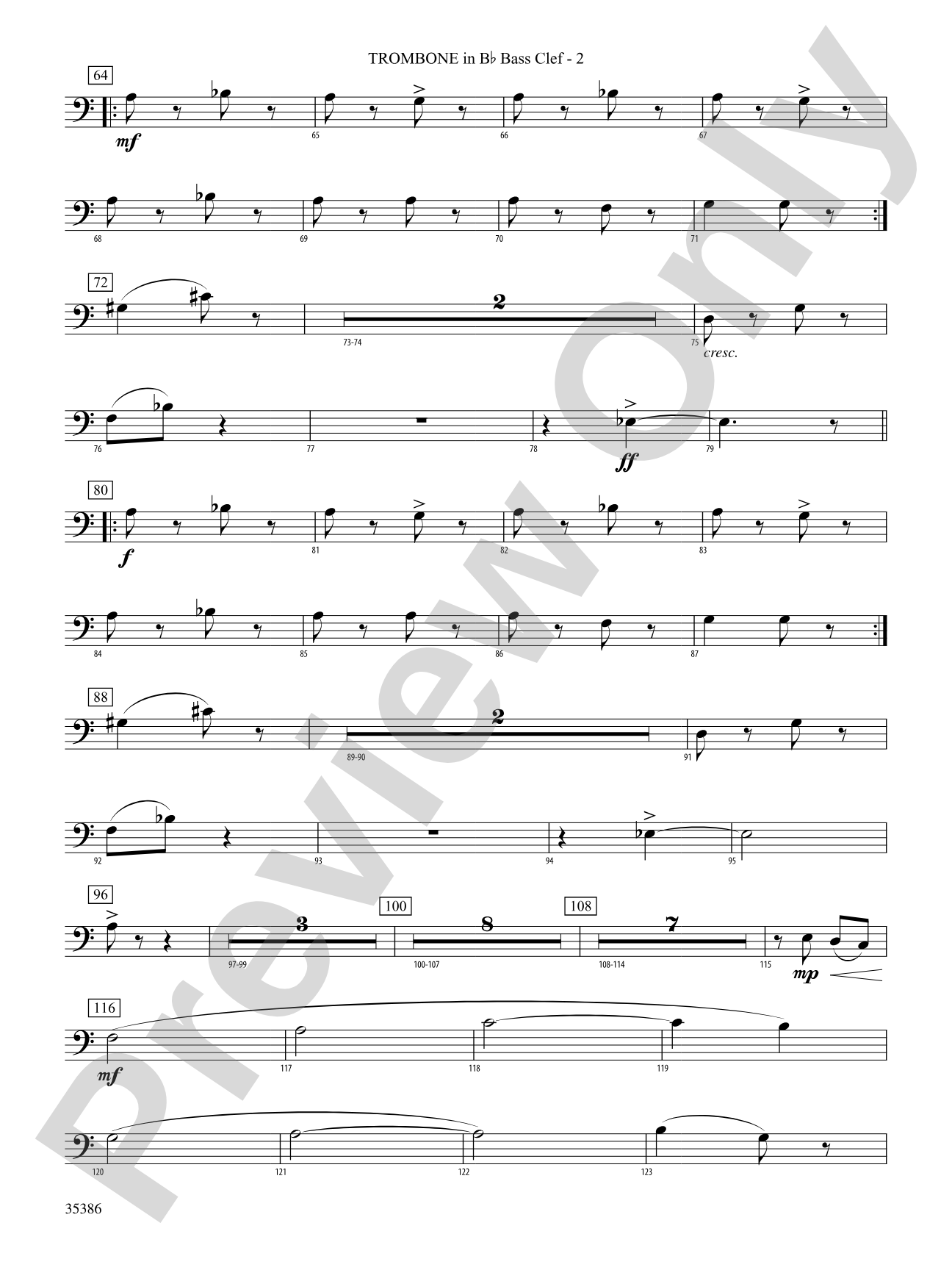 Chorale and March: (wp) 1st B-flat Trombone B.C.