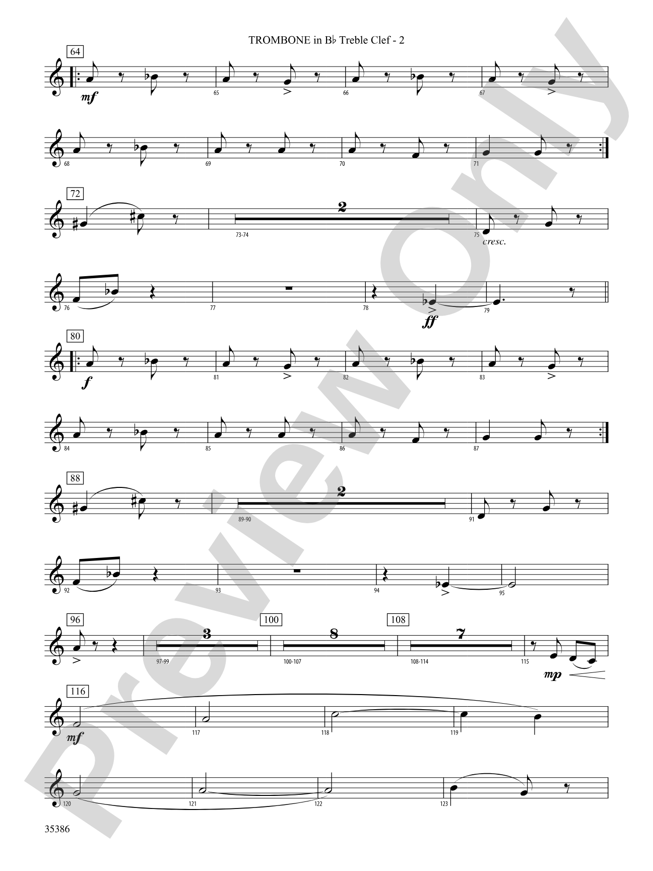 Chorale and March: (wp) 1st B-flat Trombone T.C.
