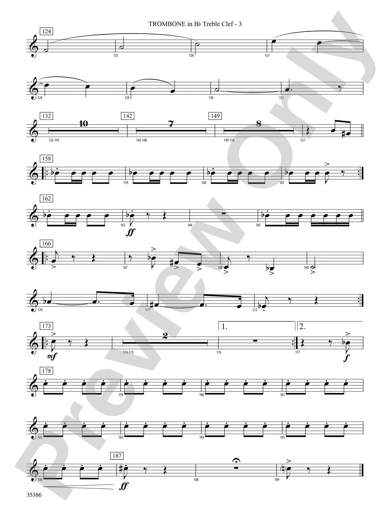 Chorale and March: (wp) 1st B-flat Trombone T.C.