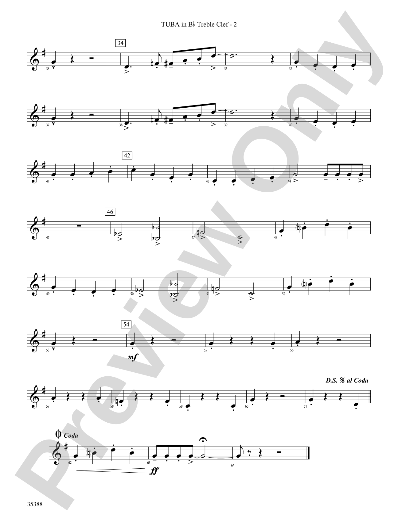 The Time Warp (from The Rocky Horror Picture Show): (wp) B-flat Tuba T.C.