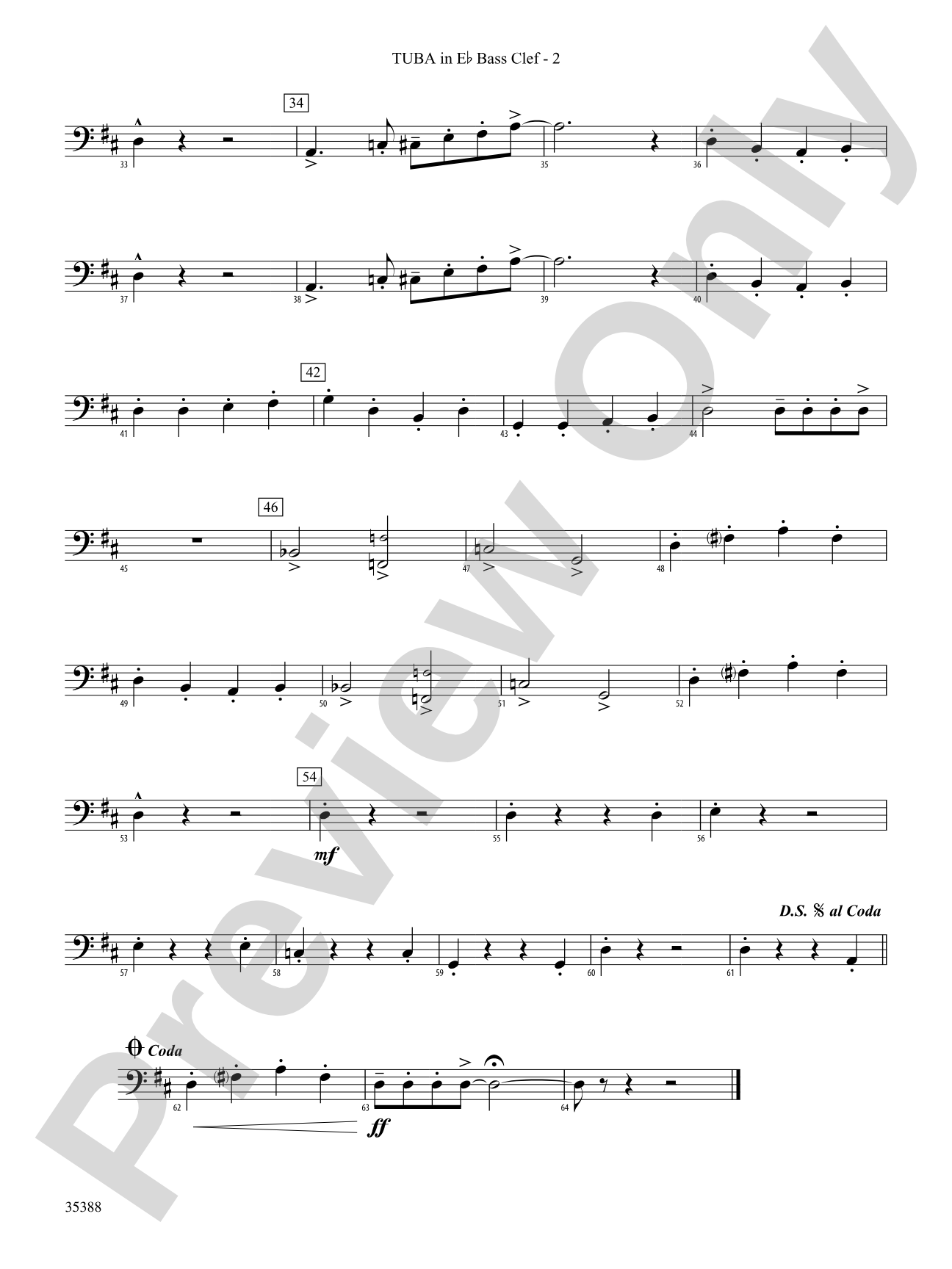 The Time Warp (from The Rocky Horror Picture Show): (wp) E-flat Tuba B.C.