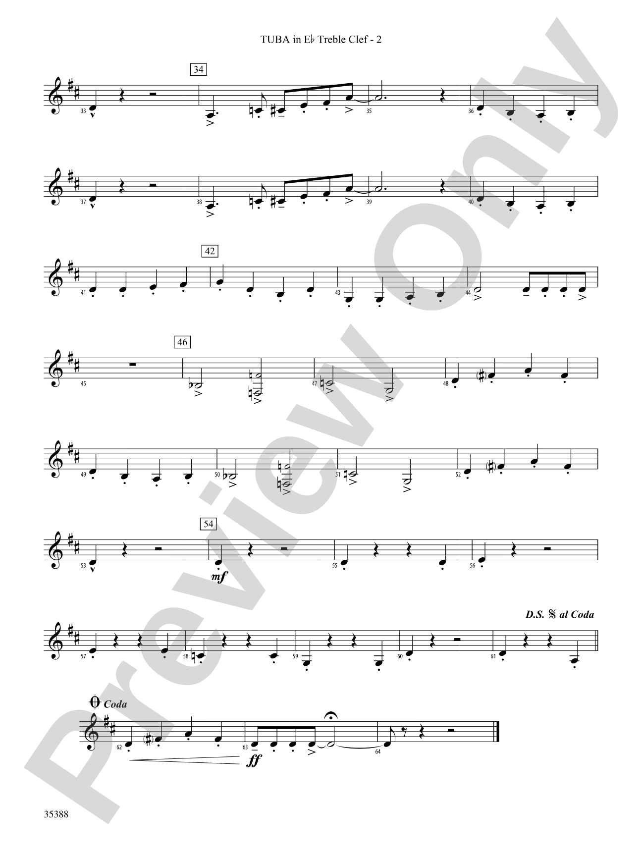 The Time Warp (from The Rocky Horror Picture Show): (wp) E-flat Tuba T.C.