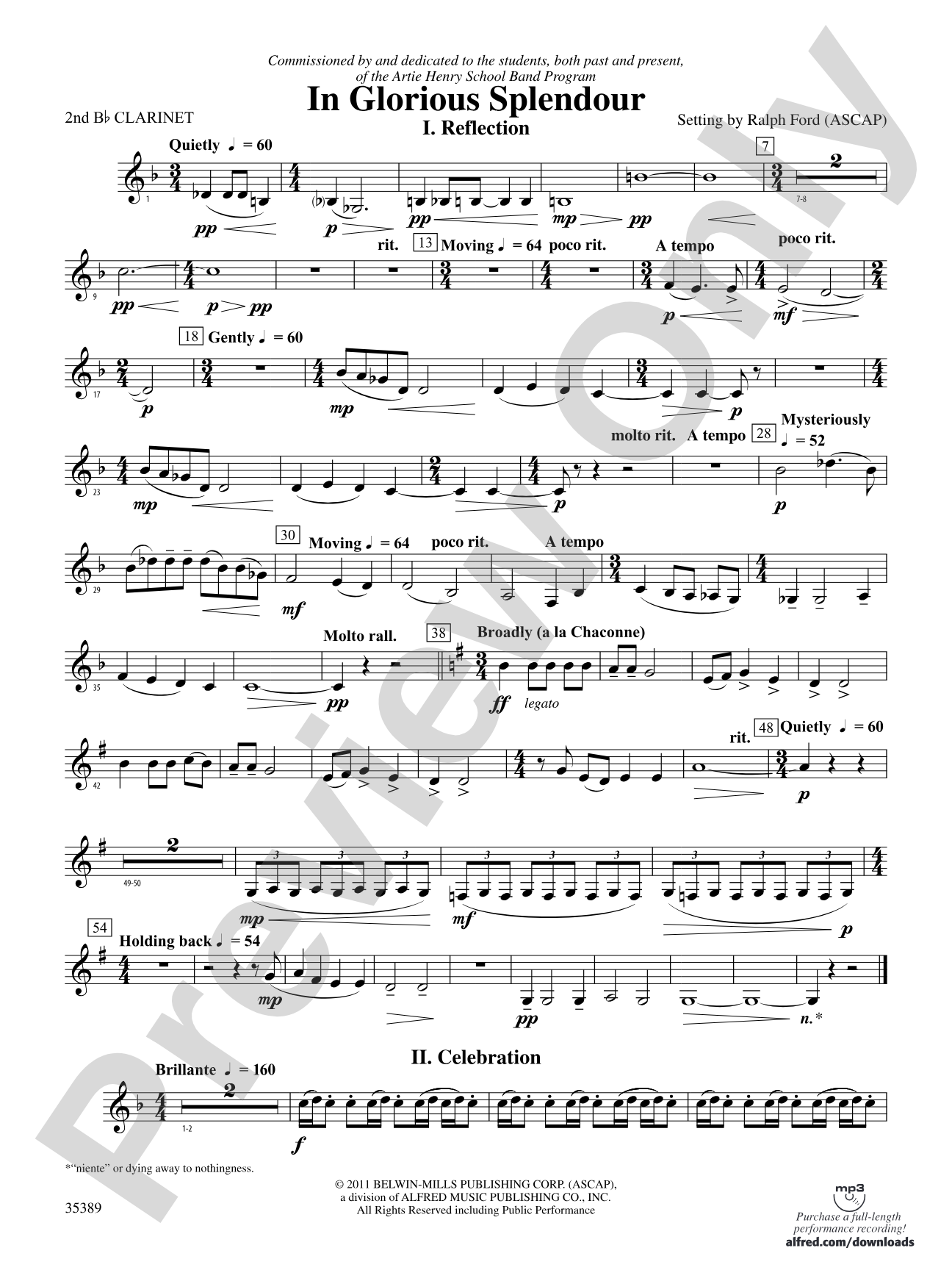 In Glorious Splendour: 2nd B-flat Clarinet