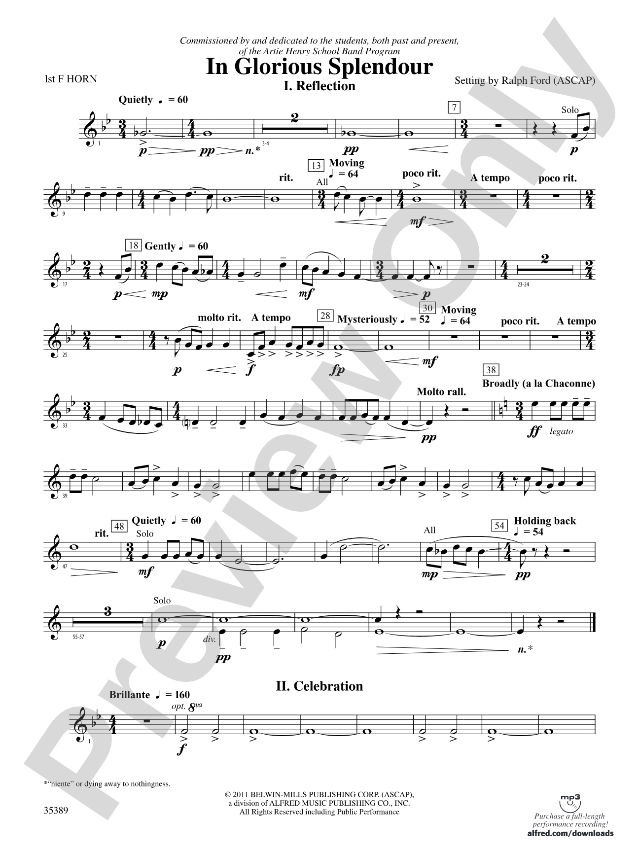 In Glorious Splendour: 1st F Horn