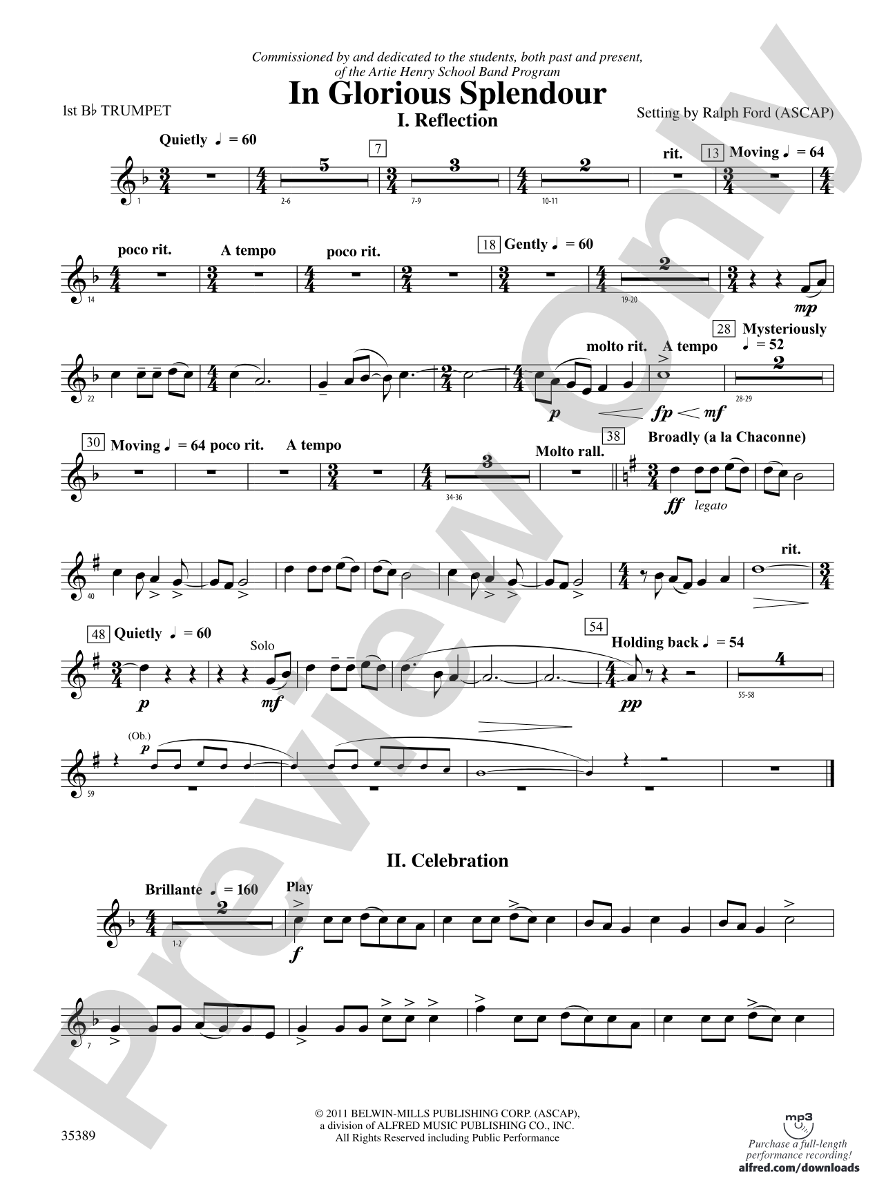 In Glorious Splendour: 1st B-flat Trumpet