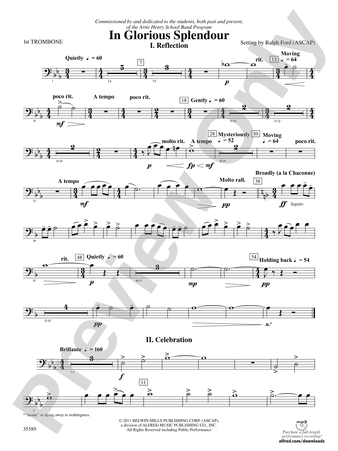 In Glorious Splendour: 1st Trombone