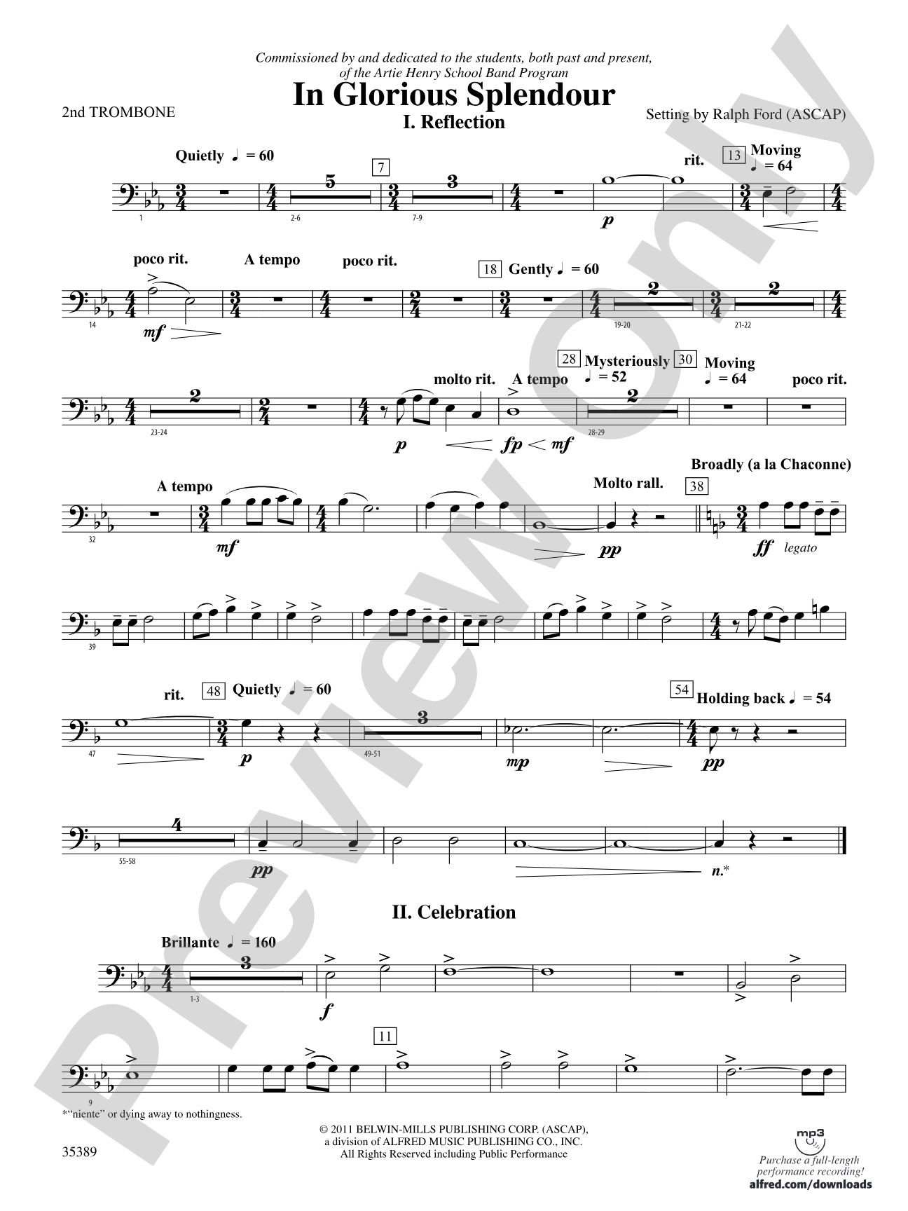 In Glorious Splendour: 2nd Trombone