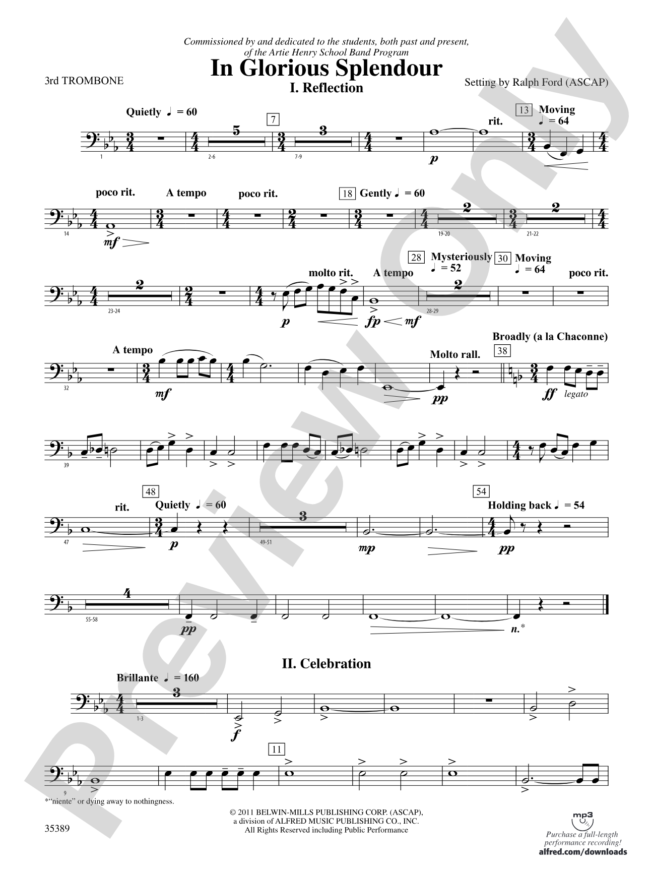 In Glorious Splendour: 3rd Trombone