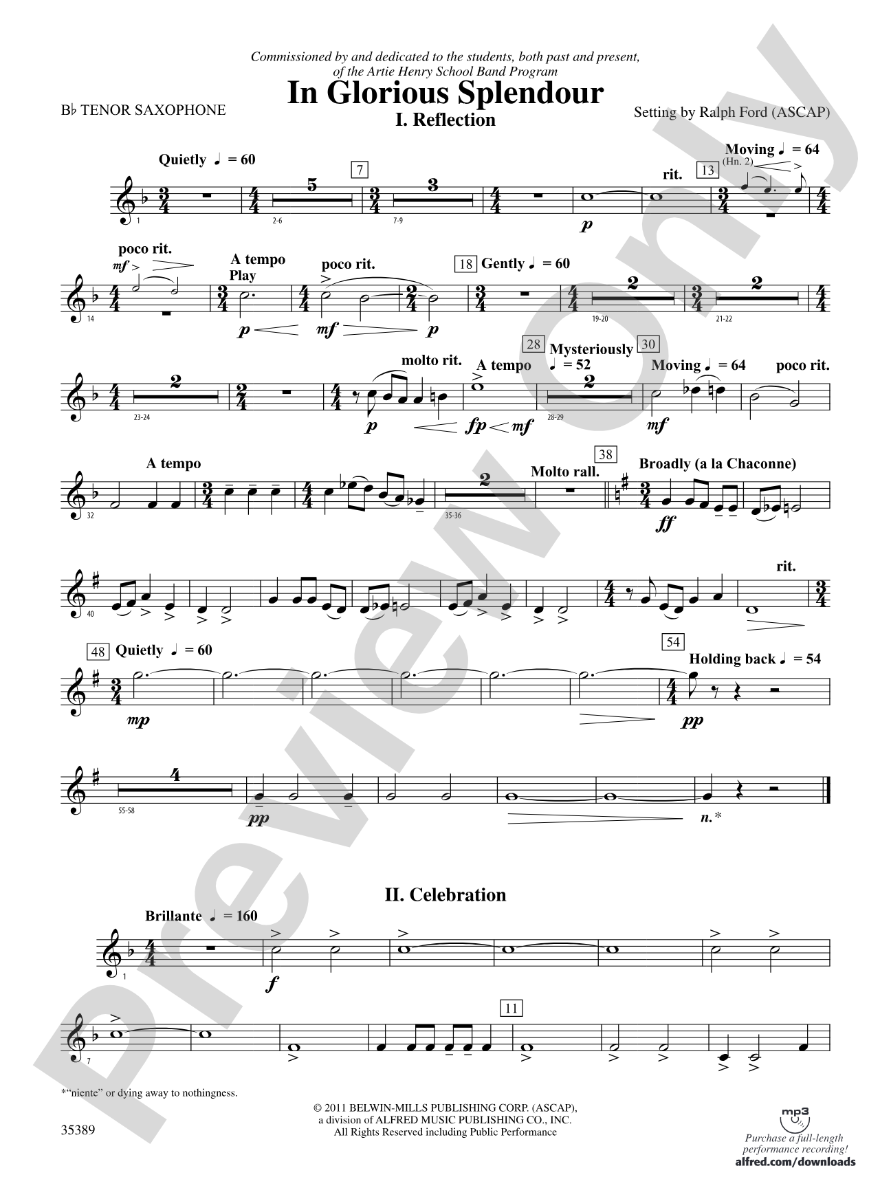 In Glorious Splendour: B-flat Tenor Saxophone