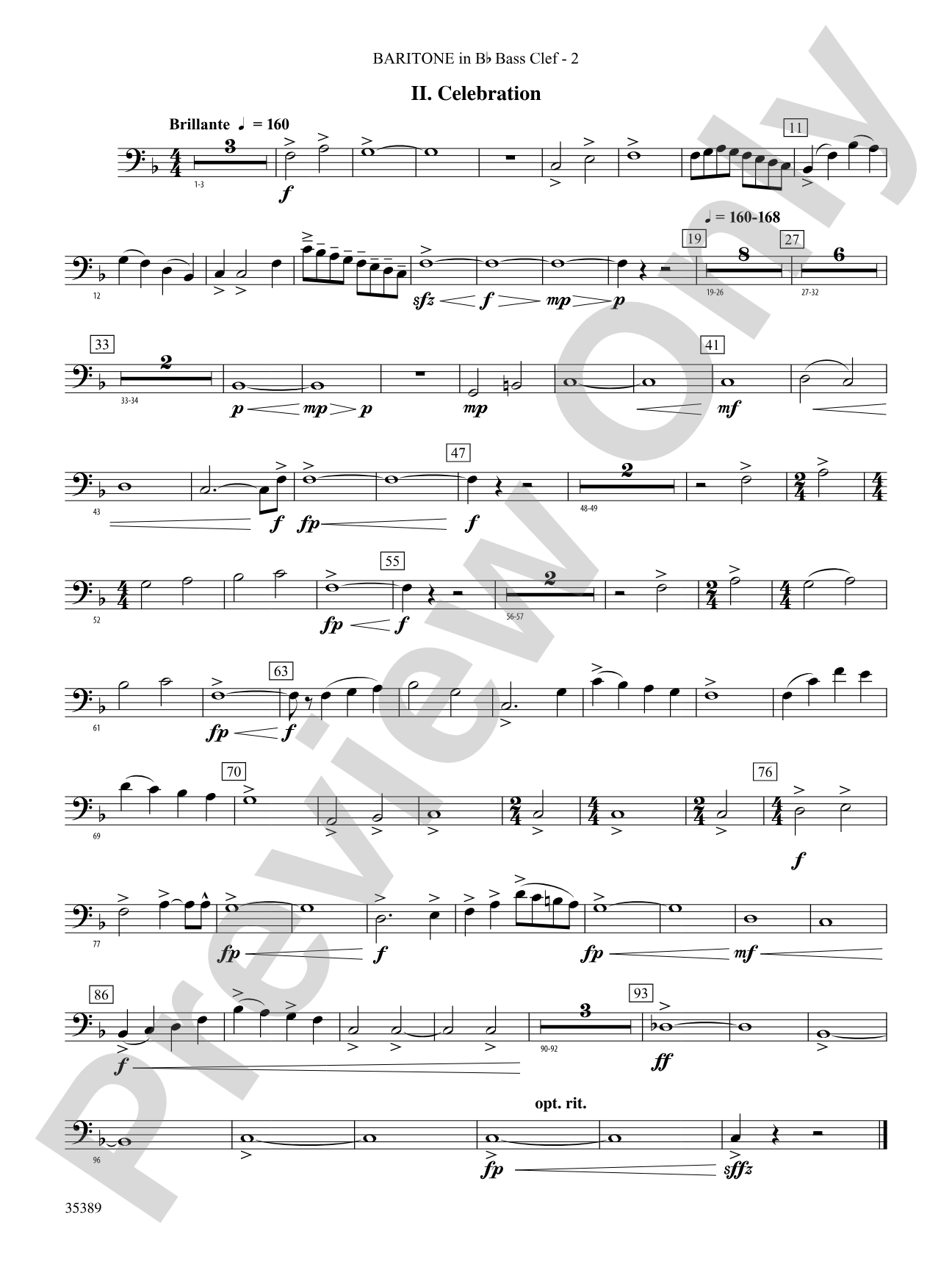 In Glorious Splendour: (wp) B-flat Baritone B.C.