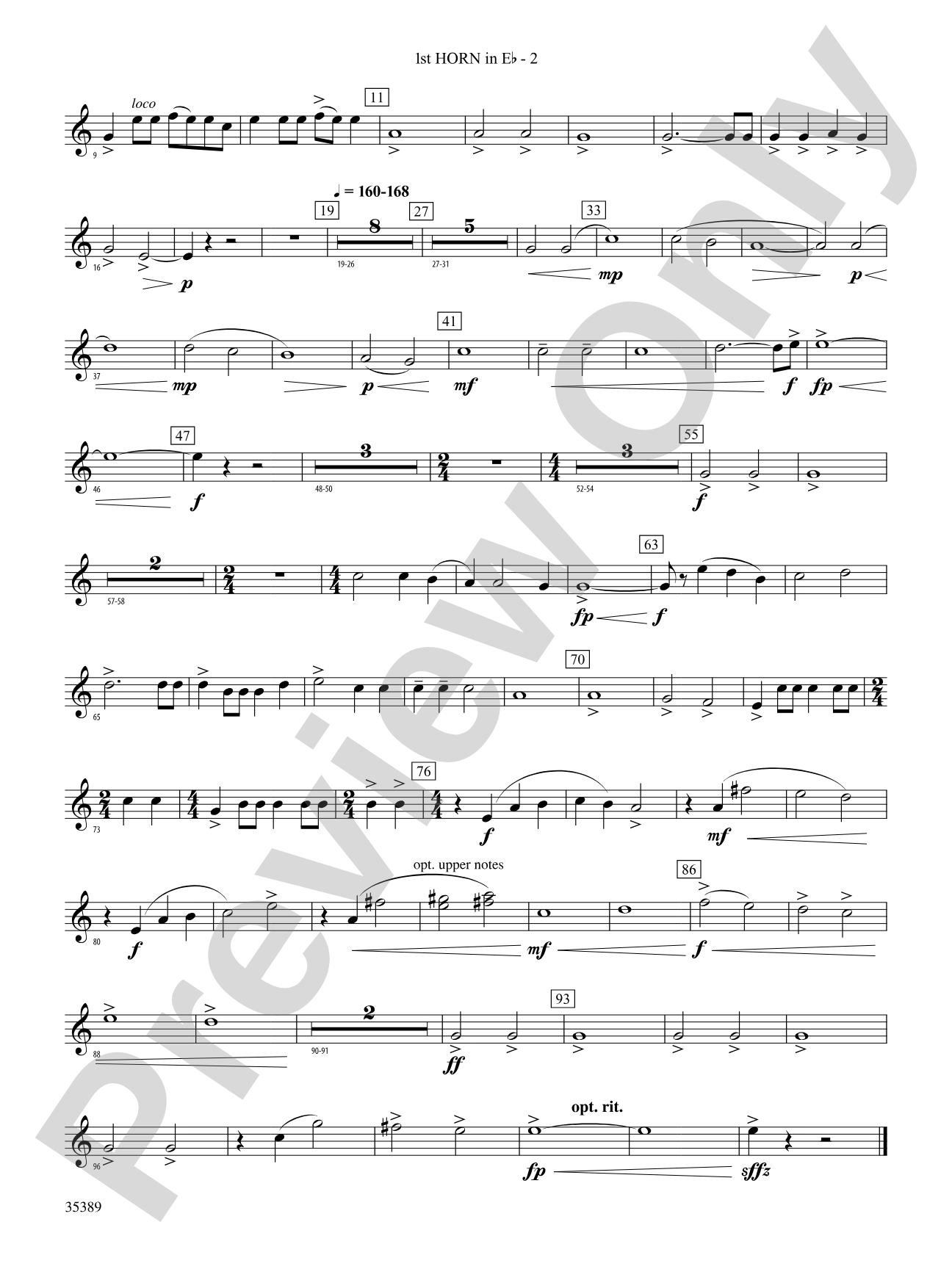 In Glorious Splendour: (wp) 1st Horn in E-flat