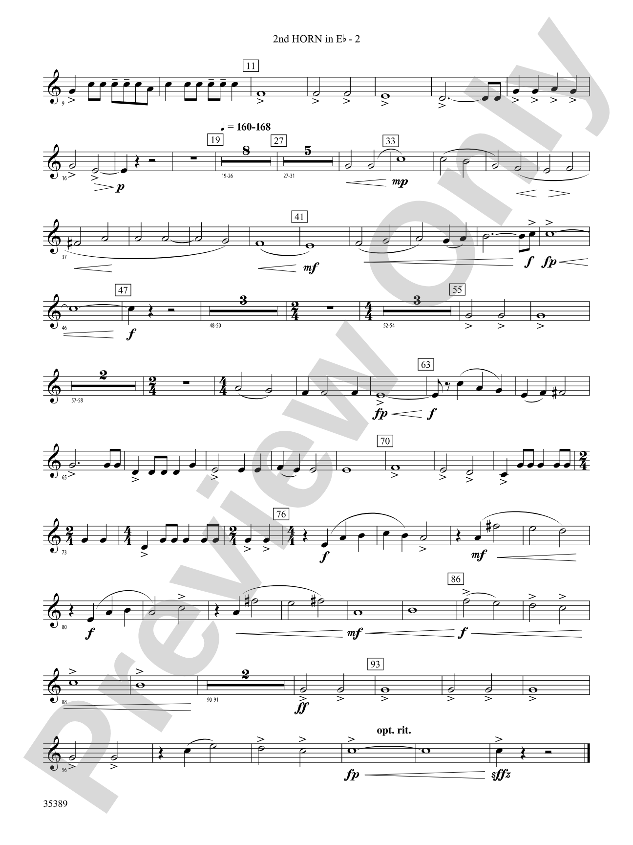 In Glorious Splendour: (wp) 2nd Horn in E-flat